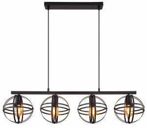 Alternative view of Suspensions rétro noires en métal Globo Tamara