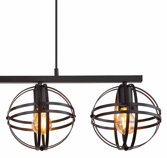 Suspensions rétro noires en métal Globo Tamara – Image 3