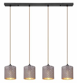 Alternative view of Suspensions rétro rondes noires Globo Cindy