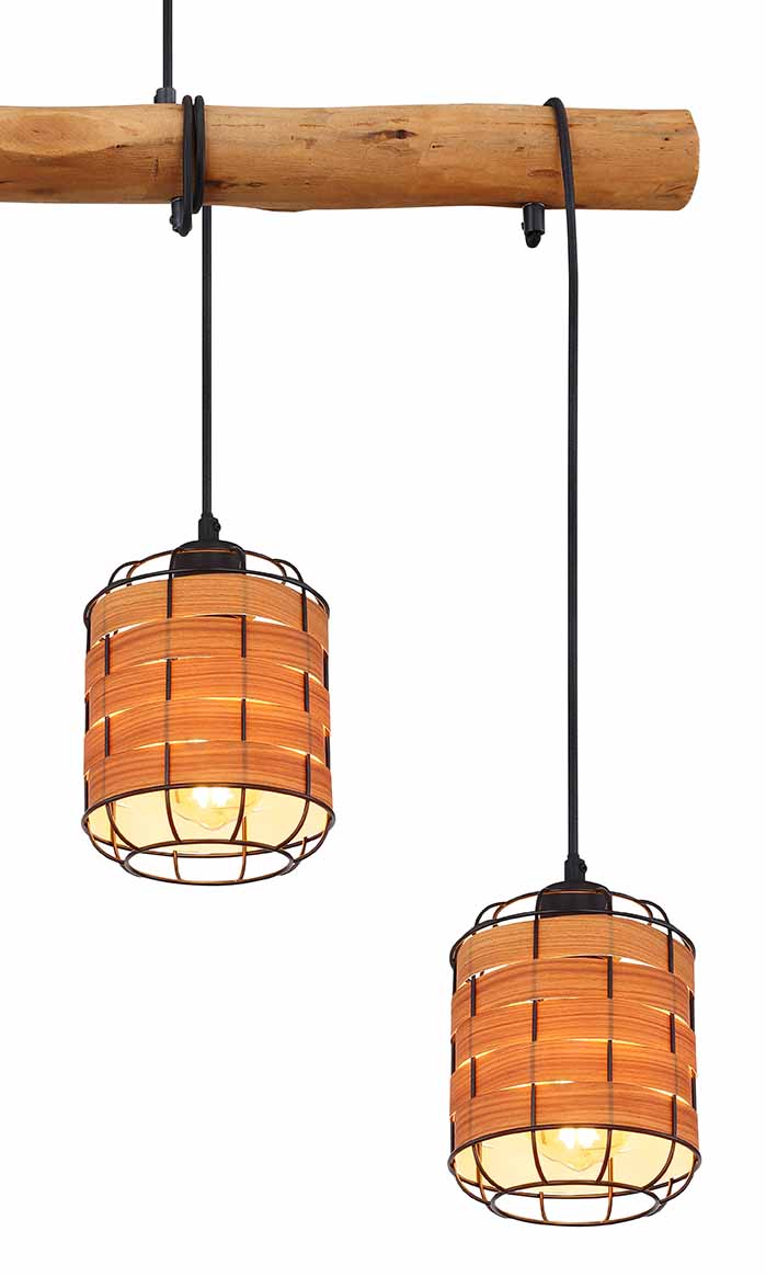 Suspensions rurales noires en métal Globo Elmar – Image 3