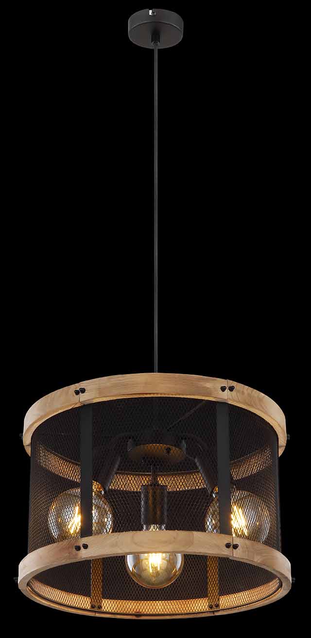 Suspensions rurales noires en métal Globo Jeanie – Image 3