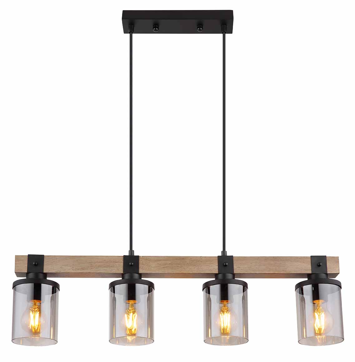 Suspensions verre noir style campagne Globo Lila – Image 2