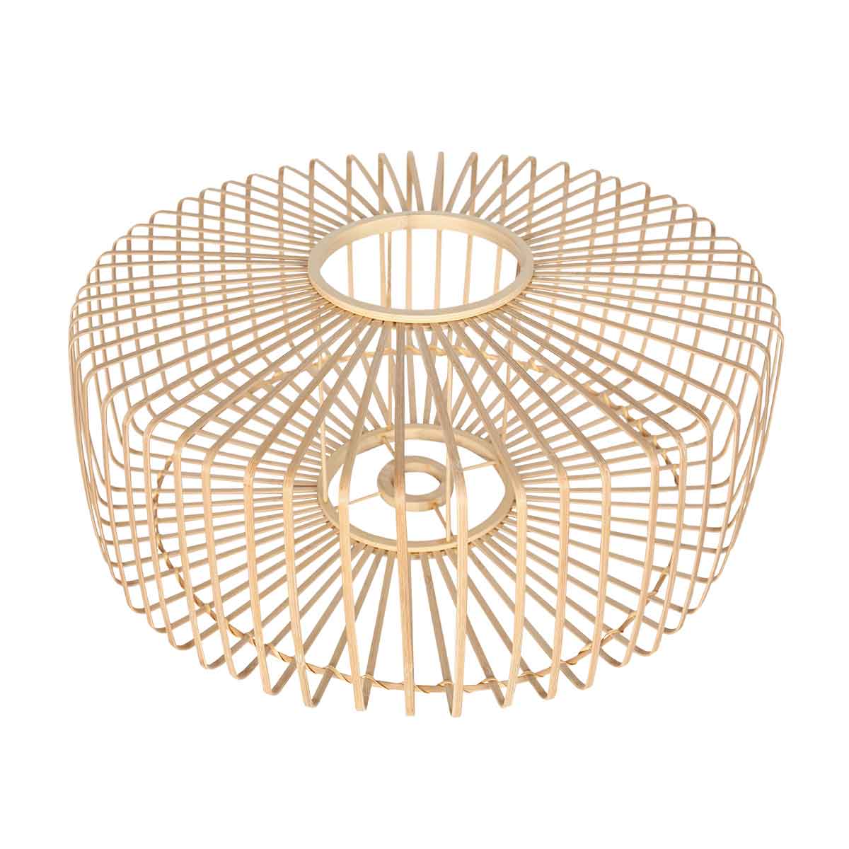 Lampadaire à longue arche noire avec abat-jour naturel Mexlite Solva – Image 5