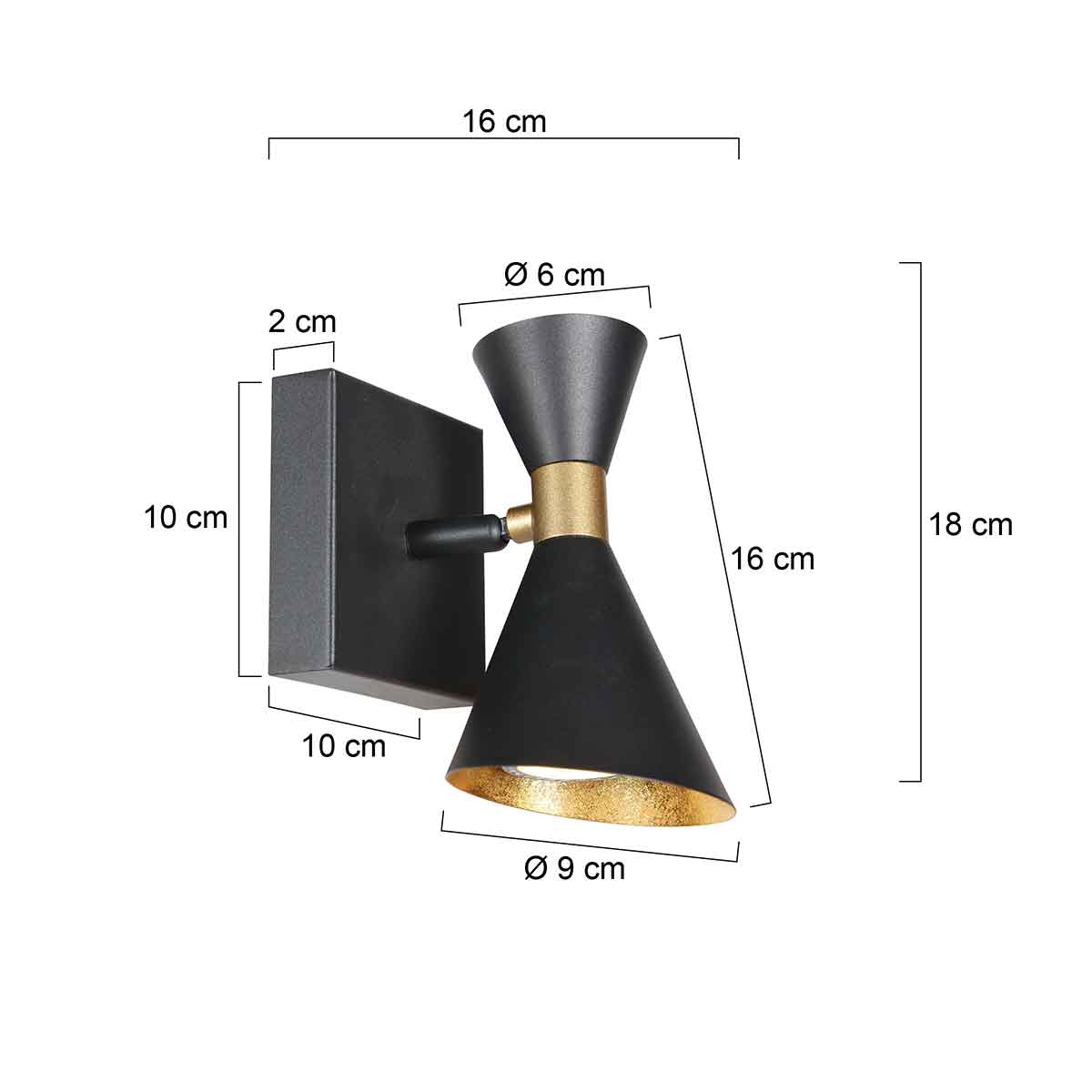 Applique murale moderne en métal noir Anne Lighting Preto – Image 6