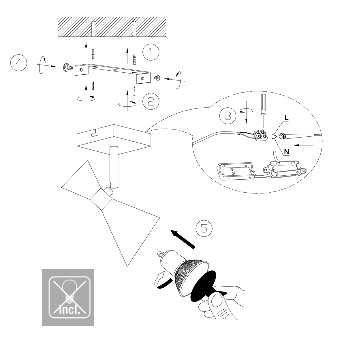 Applique murale moderne en métal noir Anne Lighting Preto – Image 7