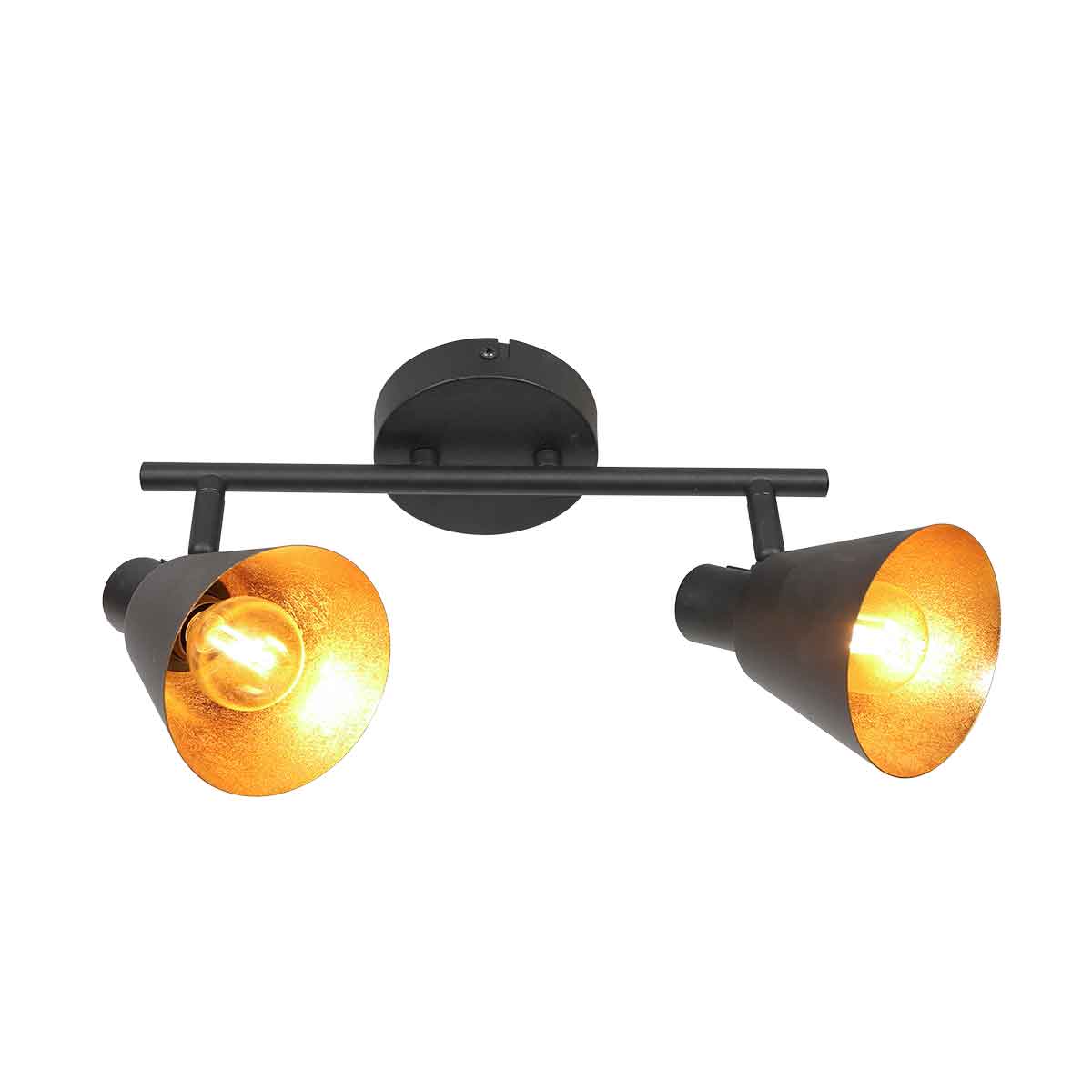 Spots noirs rétro en métal Mexlite Oeroe – Image 2