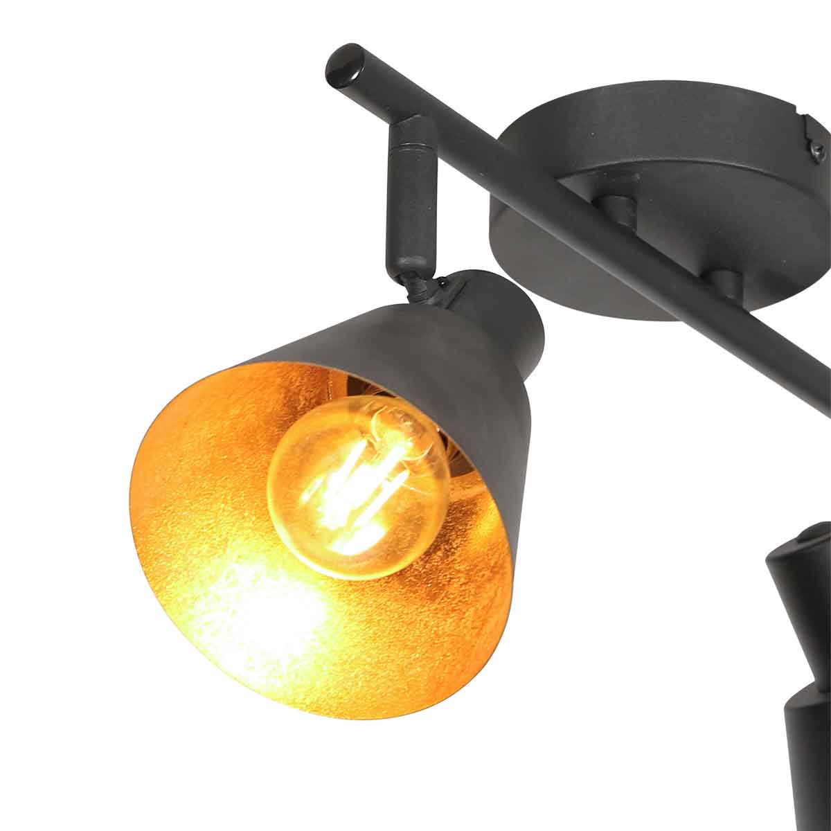 Spots noirs rétro en métal Mexlite Oeroe – Image 3