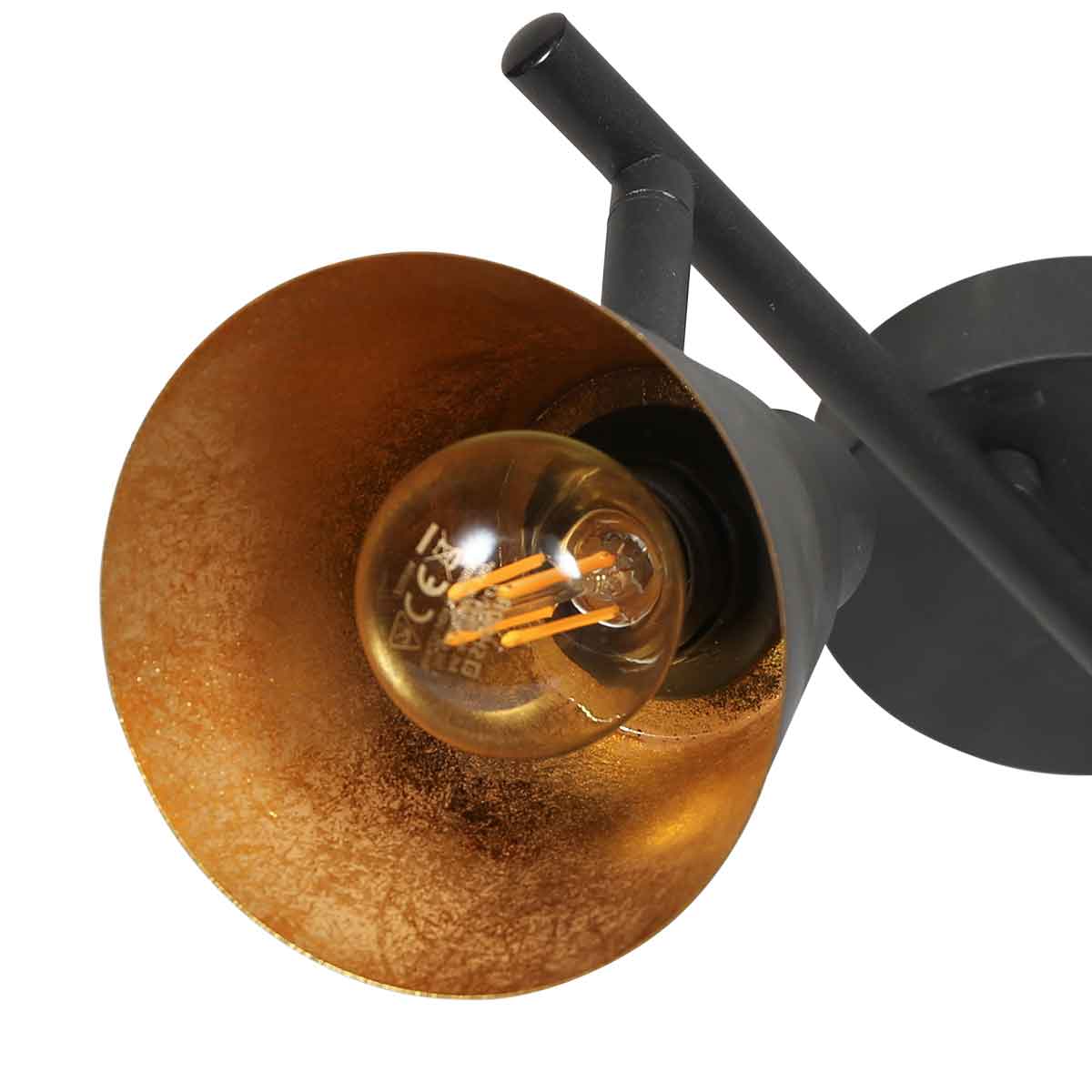 Spots noirs rétro en métal Mexlite Oeroe – Image 4