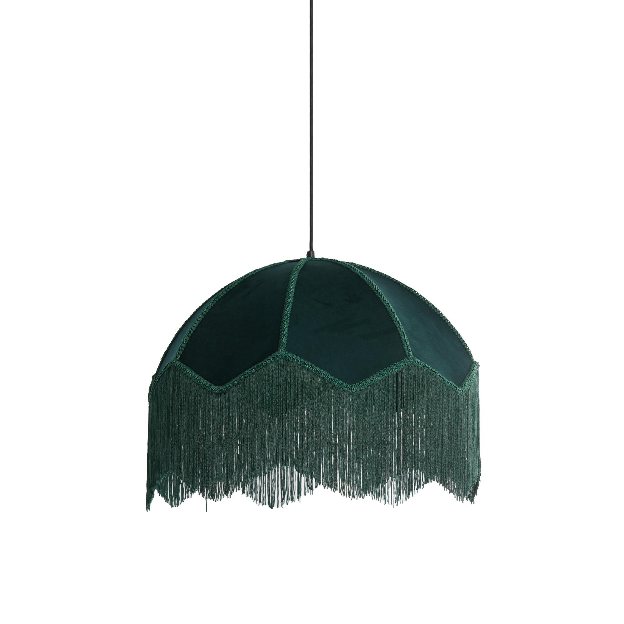 Suspension vintage verte en velours Light & Living Malacia