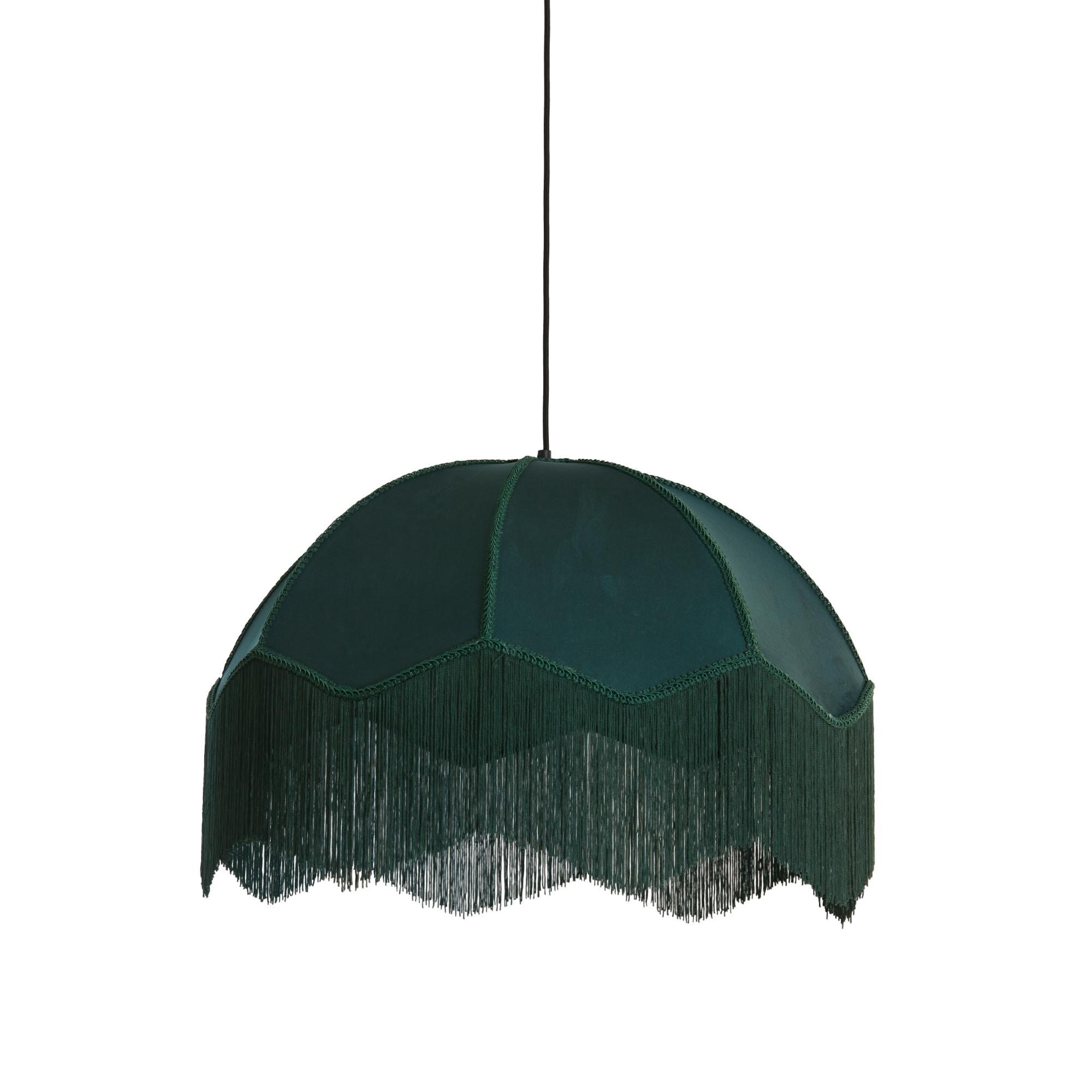 Suspension vintage verte en velours Light & Living Malacia