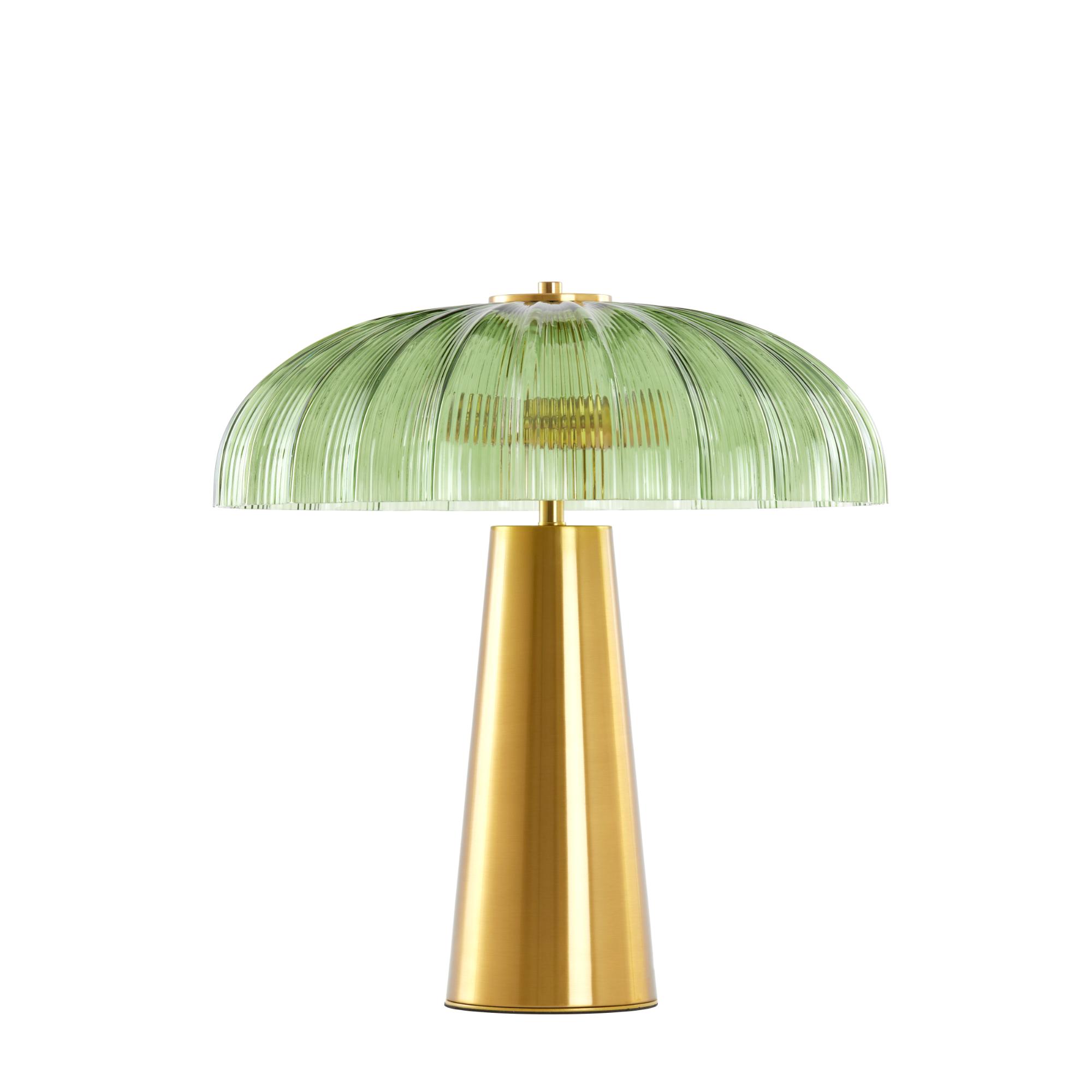 Lampe de table vert/or en forme de champignon Light & Living Fungo