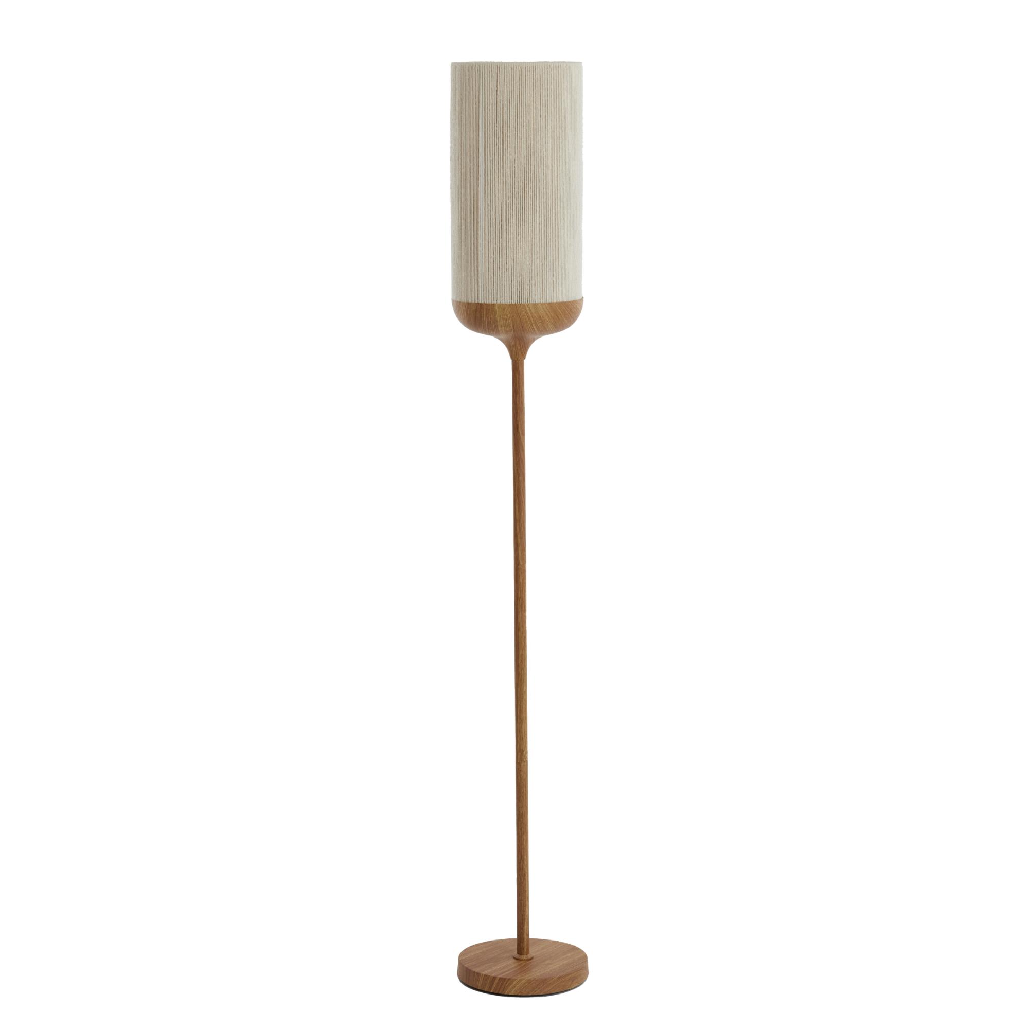 Lampadaire droit beige/naturel en métal Light & Living Dania