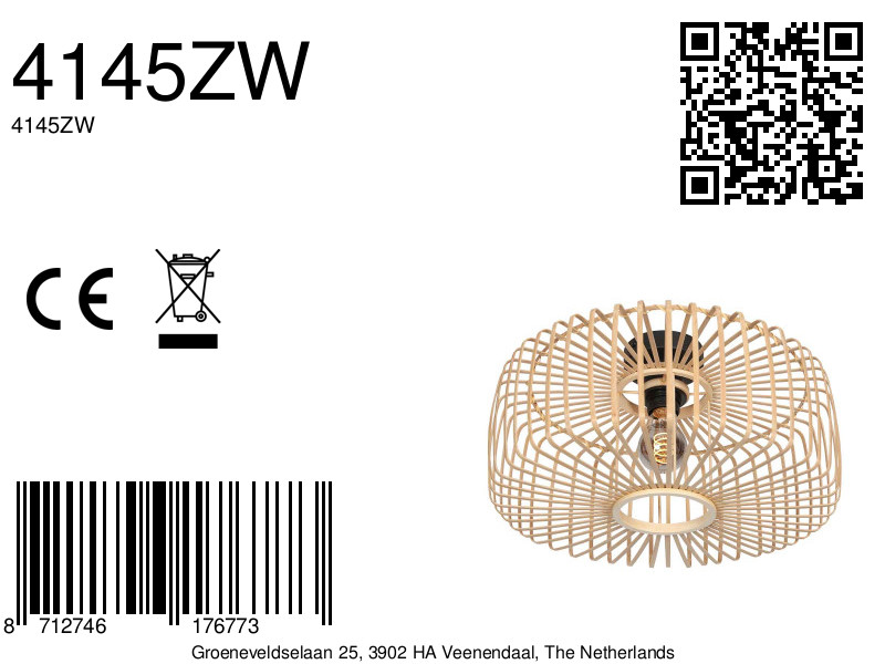 Plafonnier naturel et bohémien en bambou Bloeba Steinhauer – Image 12