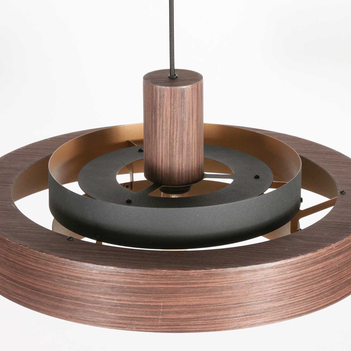 Suspension ronde rétro en bois Anne Lighting Flinter – Image 5