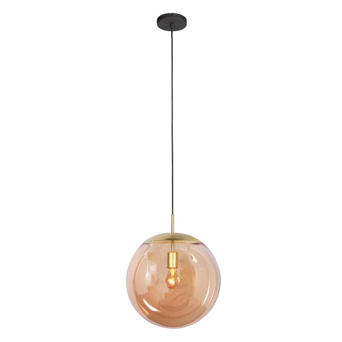 Lampe boule XL en verre ambré Steinhauer Bollique – Image 2