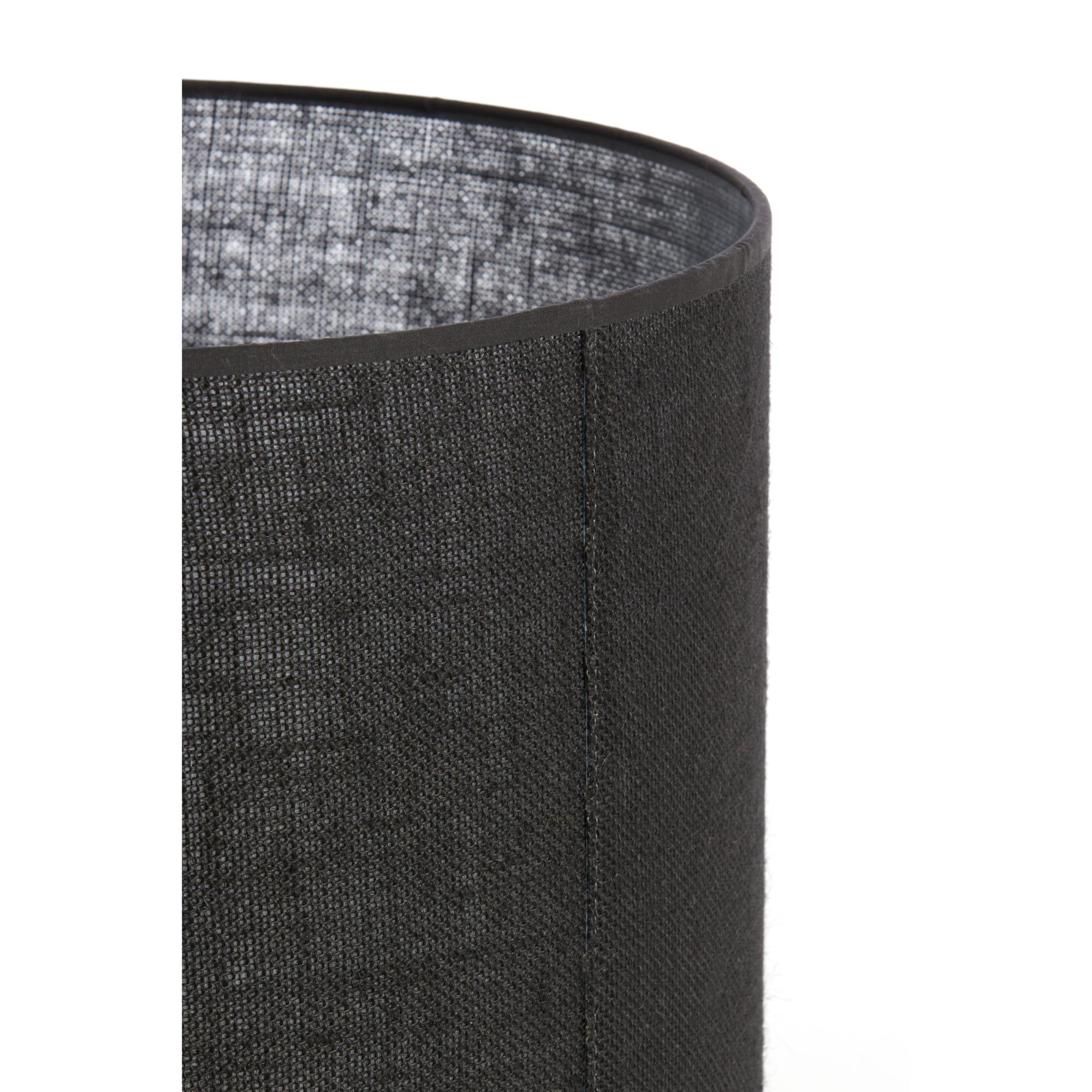 Abat-jour cylindrique en jute noir Light & Living Sendai – Image 2