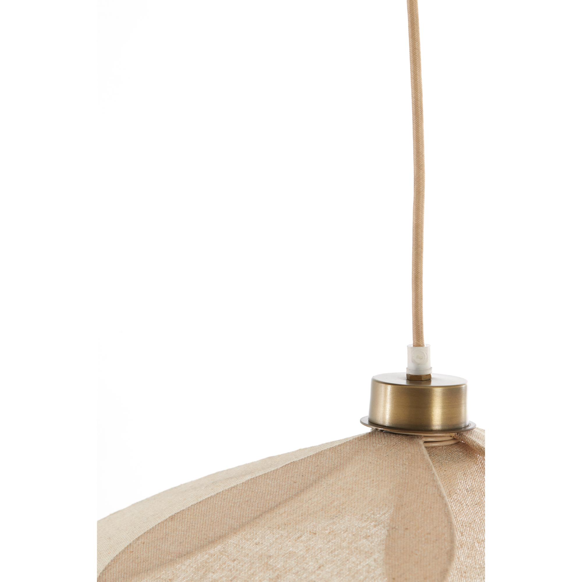 Suspension beige en forme de fleur en textile Light & Living Fyano – Image 2