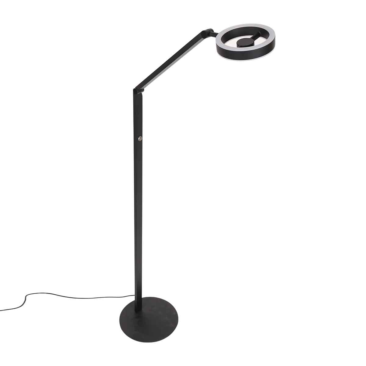 Lampadaire moderne en métal noir Steinhauer Ringlux – Image 7