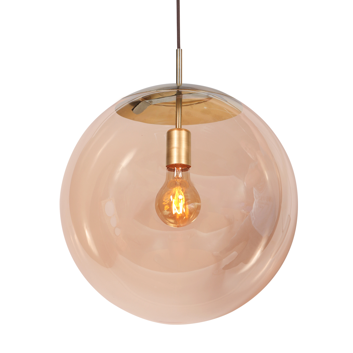 Lampe boule XL en verre ambré Steinhauer Bollique – Image 5