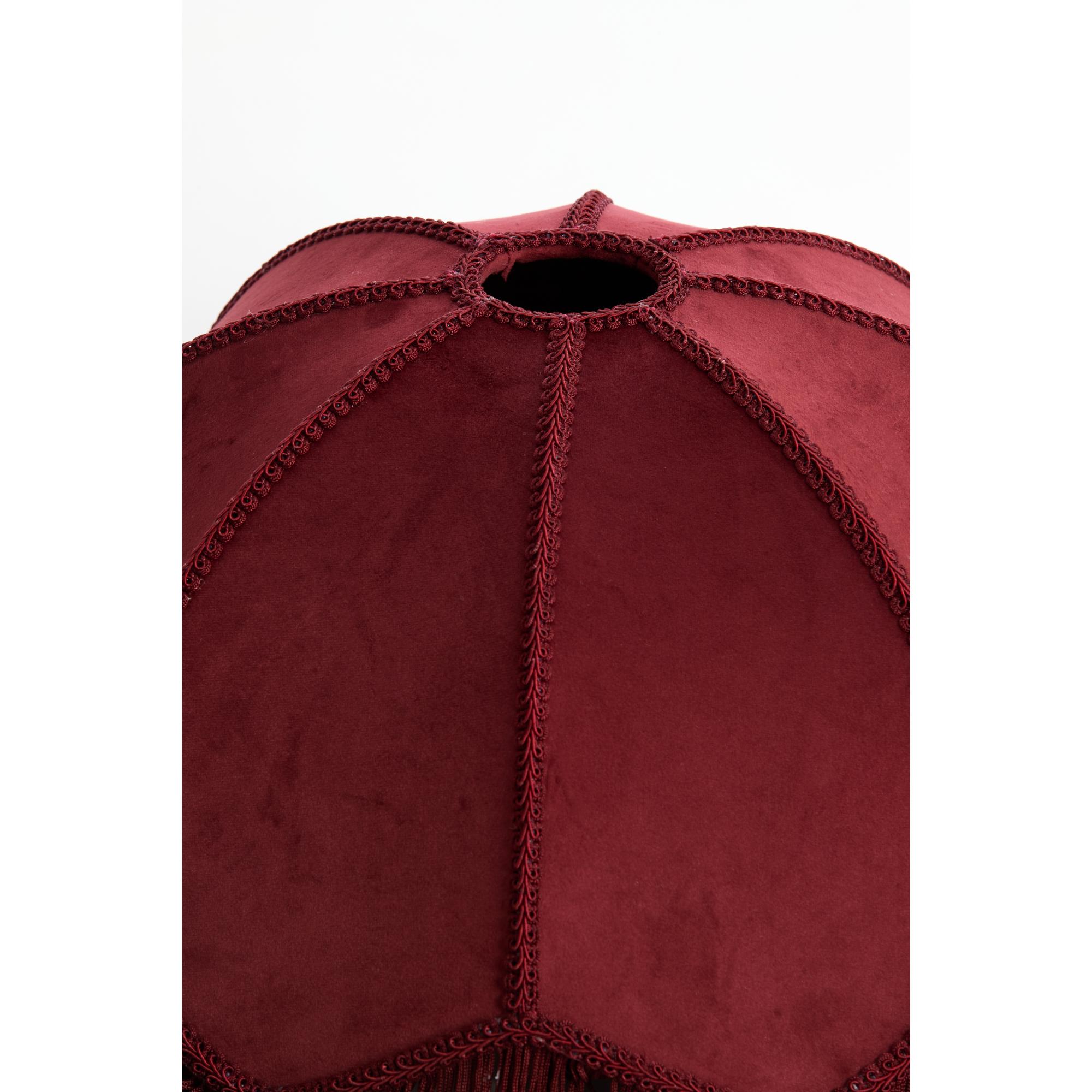 Abat-jour vintage rouge en velours Light & Living Malacia – Image 3