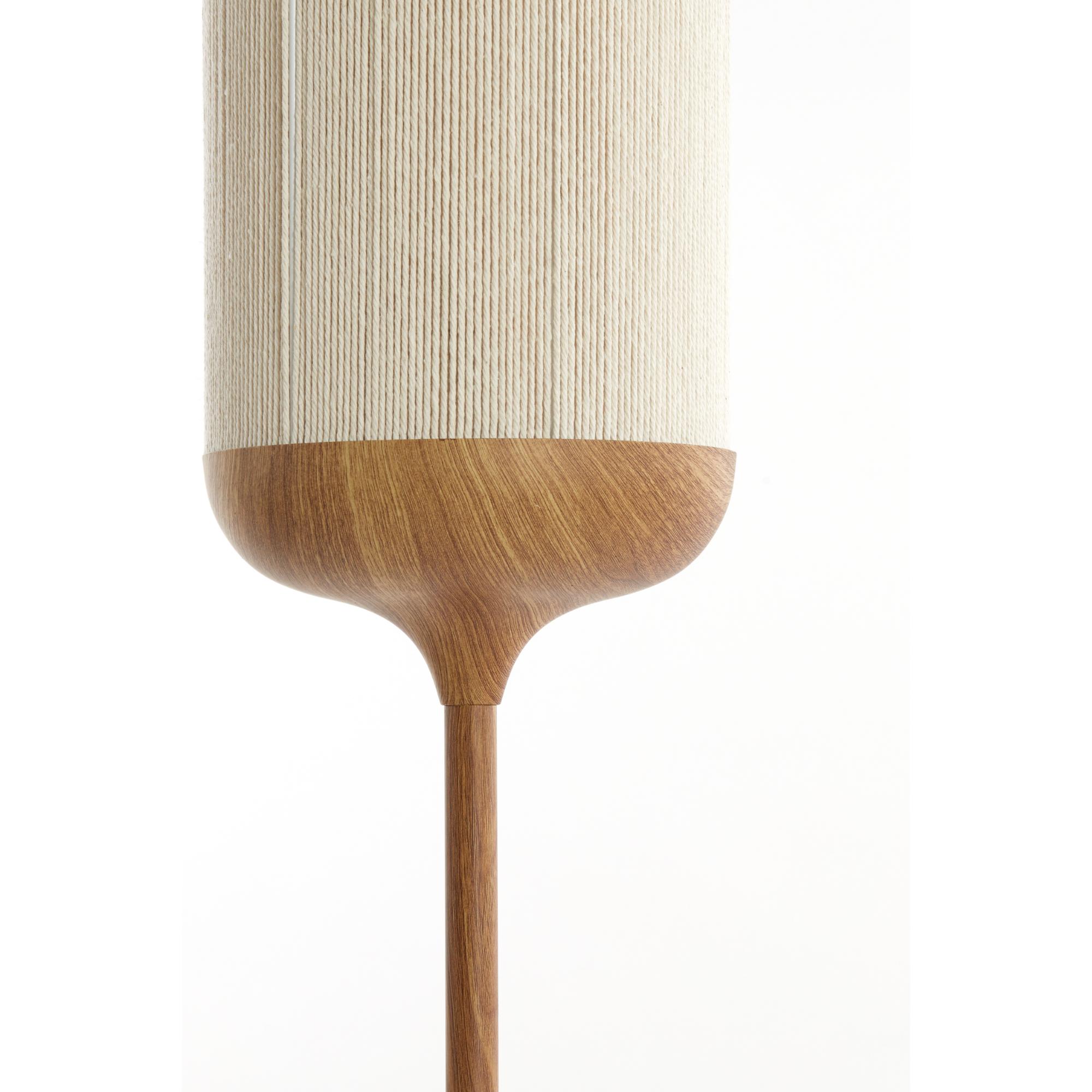 Lampadaire droit beige/naturel en métal Light & Living Dania – Image 3