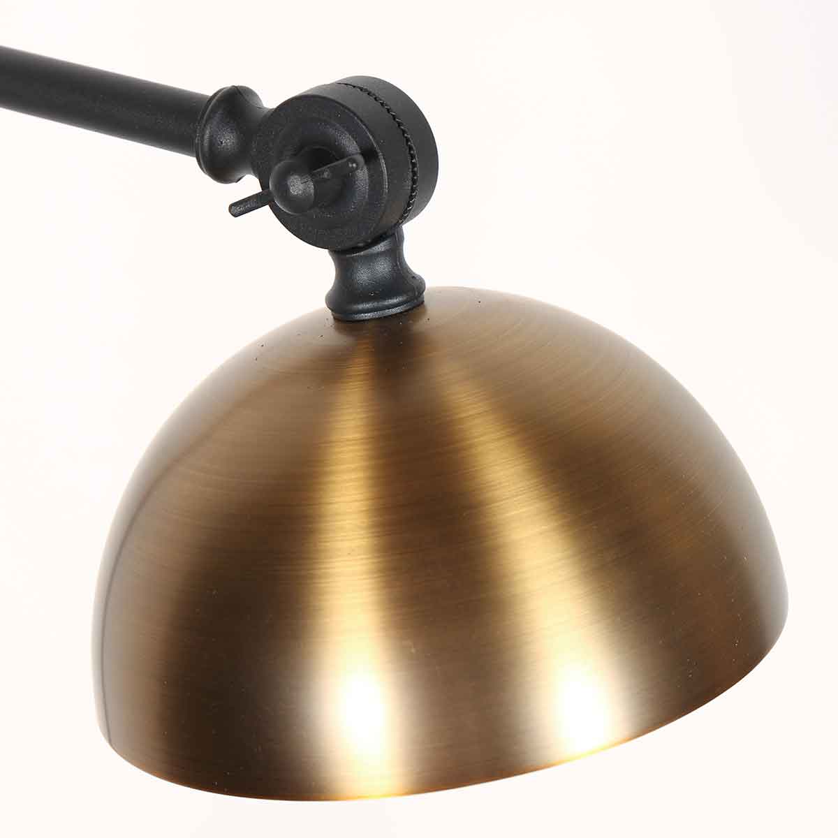 Lampe sur pied rétro noire avec abat-jour bronze Steinhauer Pintino – Image 11