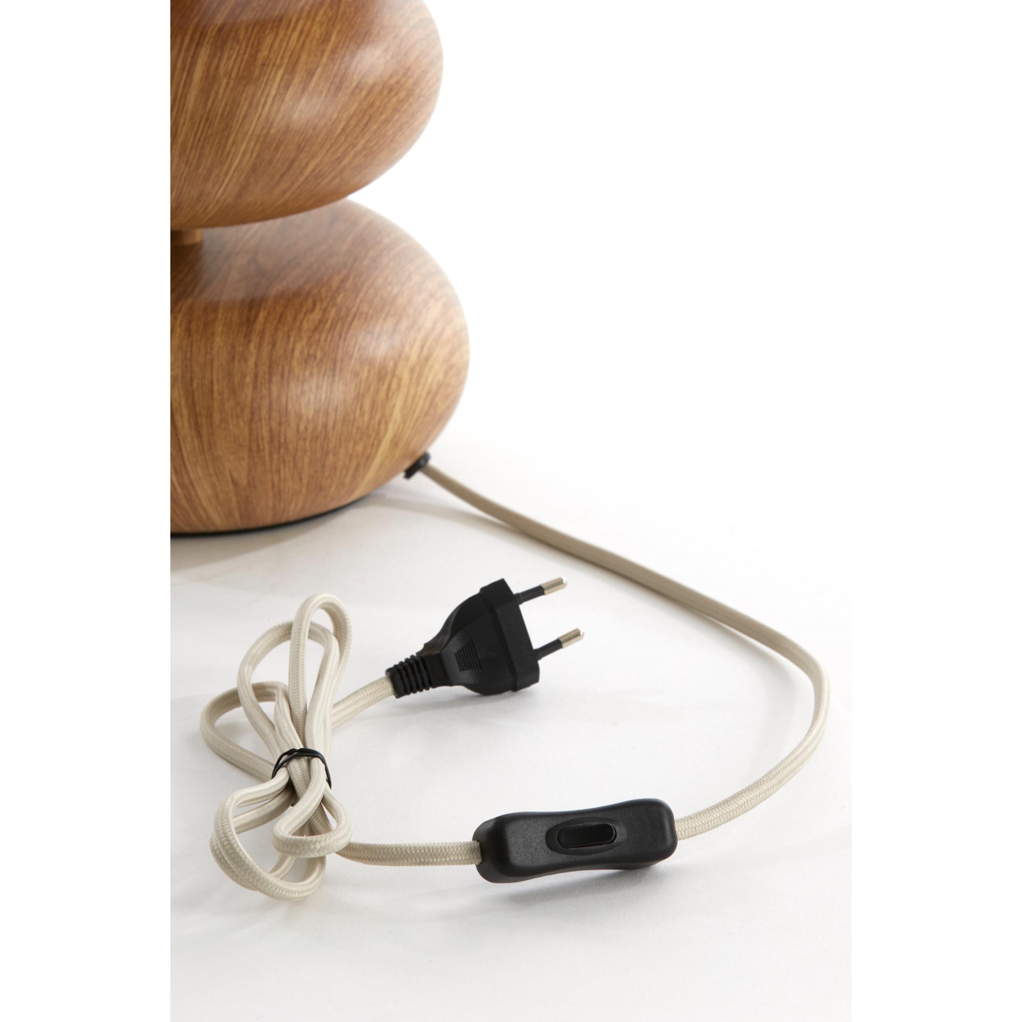 Lampe de table Japandi à 2 plateaux en bois naturel Light & Living Danialo – Image 4