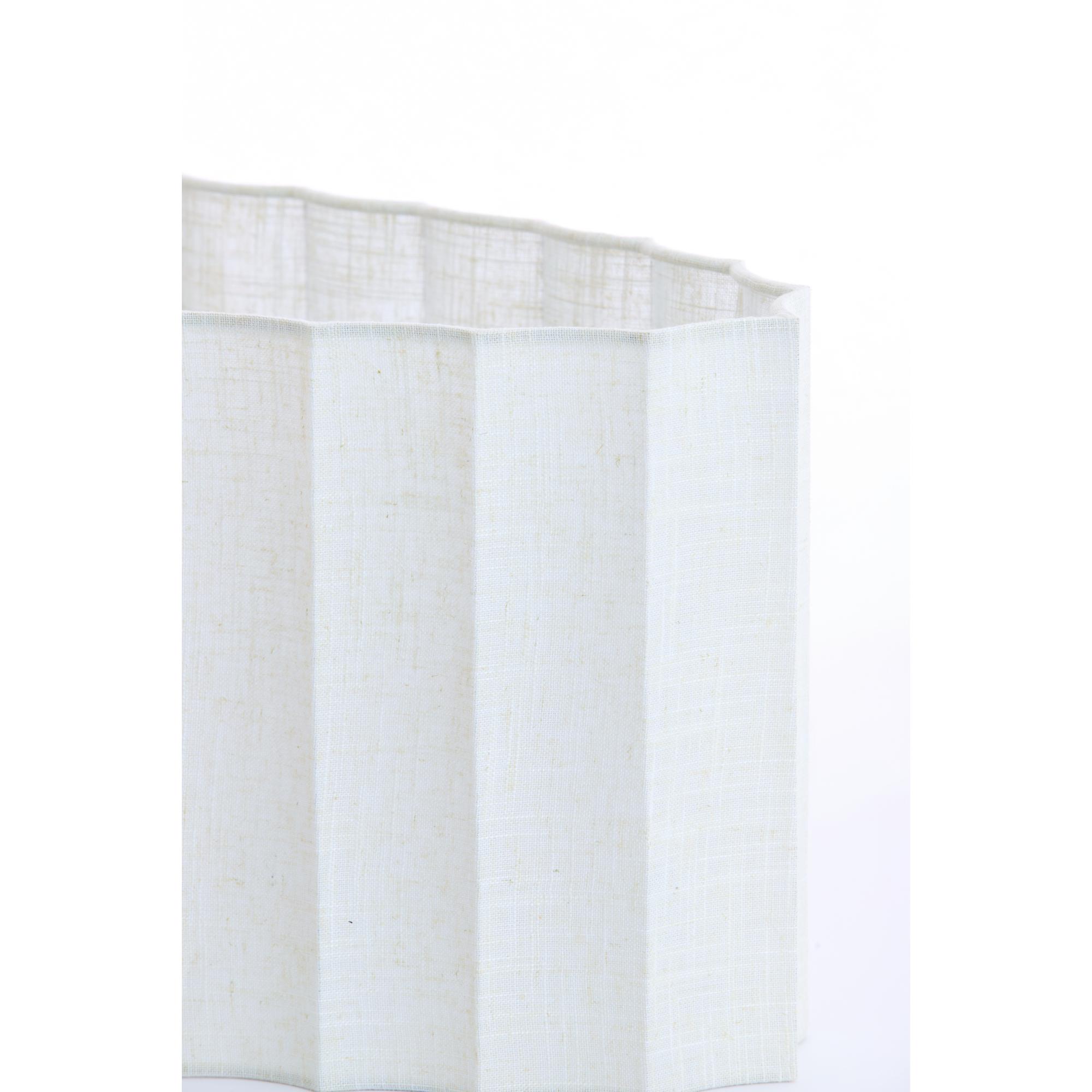 Abat-jour ovale blanc plissé Light & Living Disli – Image 4