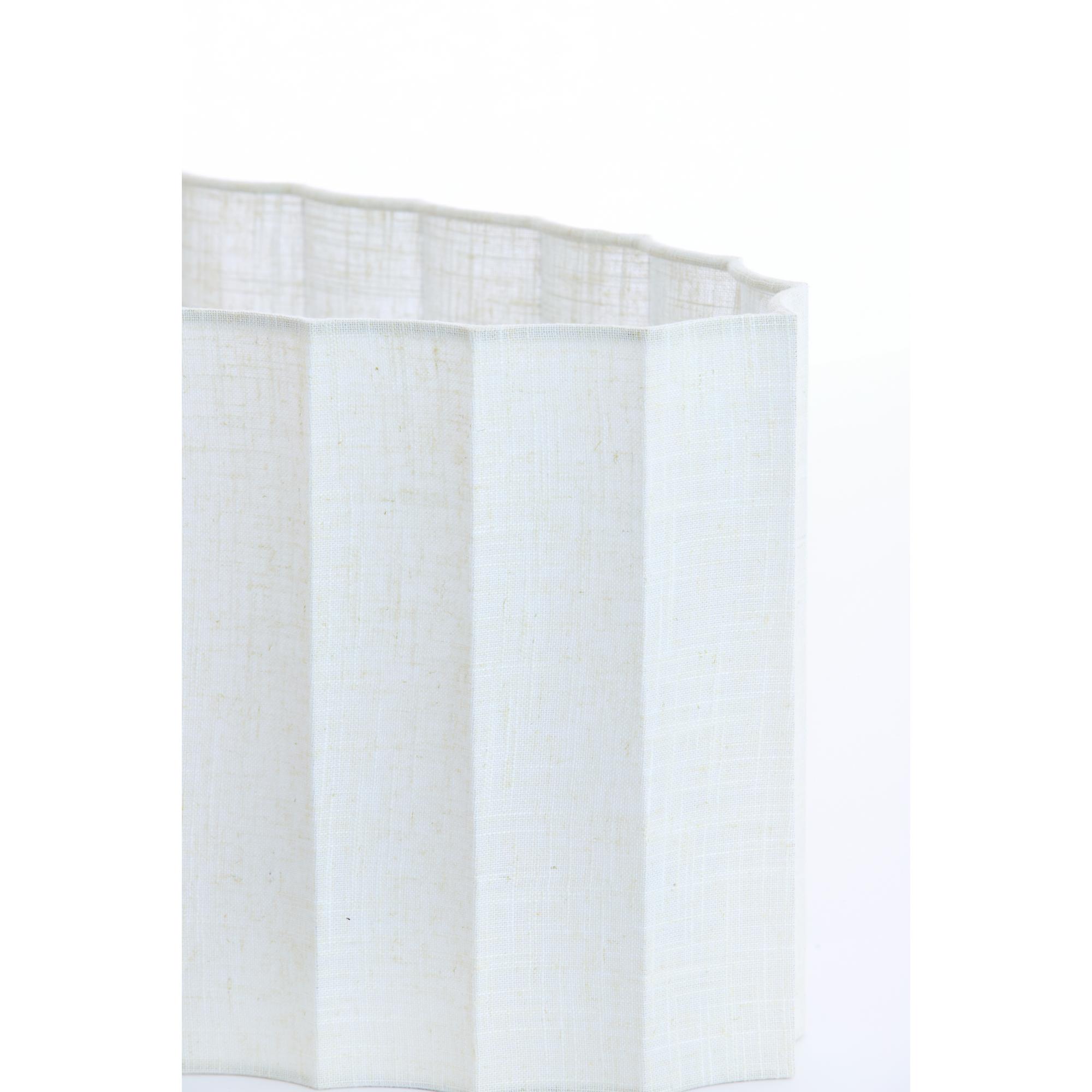 Abat-jour ovale blanc plissé Light & Living Disli – Image 4