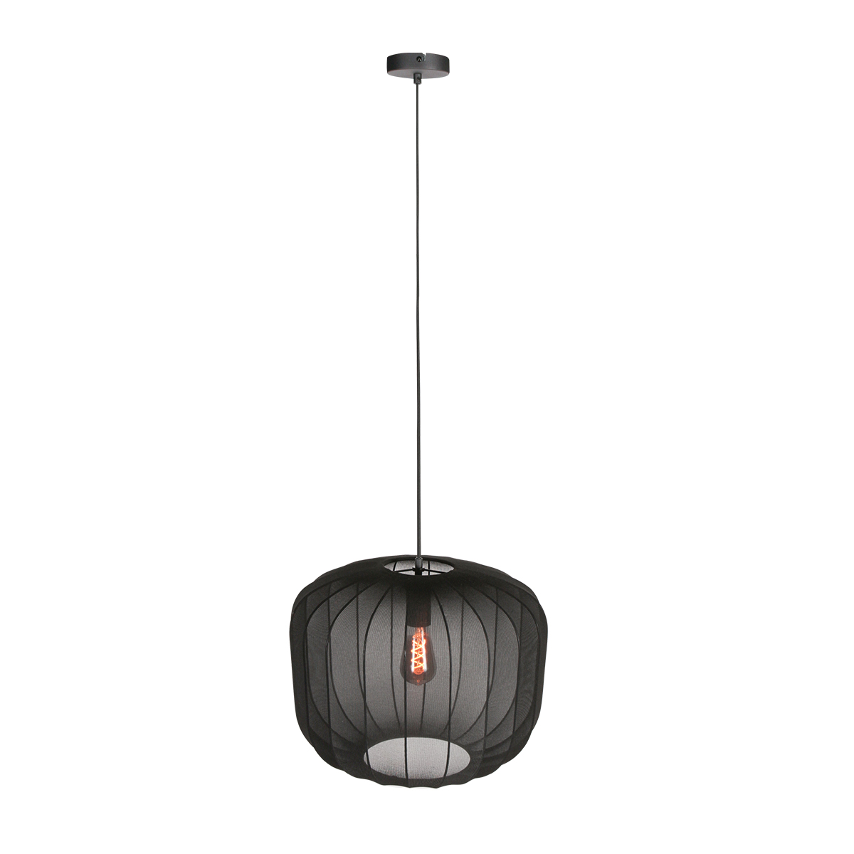 Suspension japandi noire en textile raffiné Anne Lighting Sable – Image 9