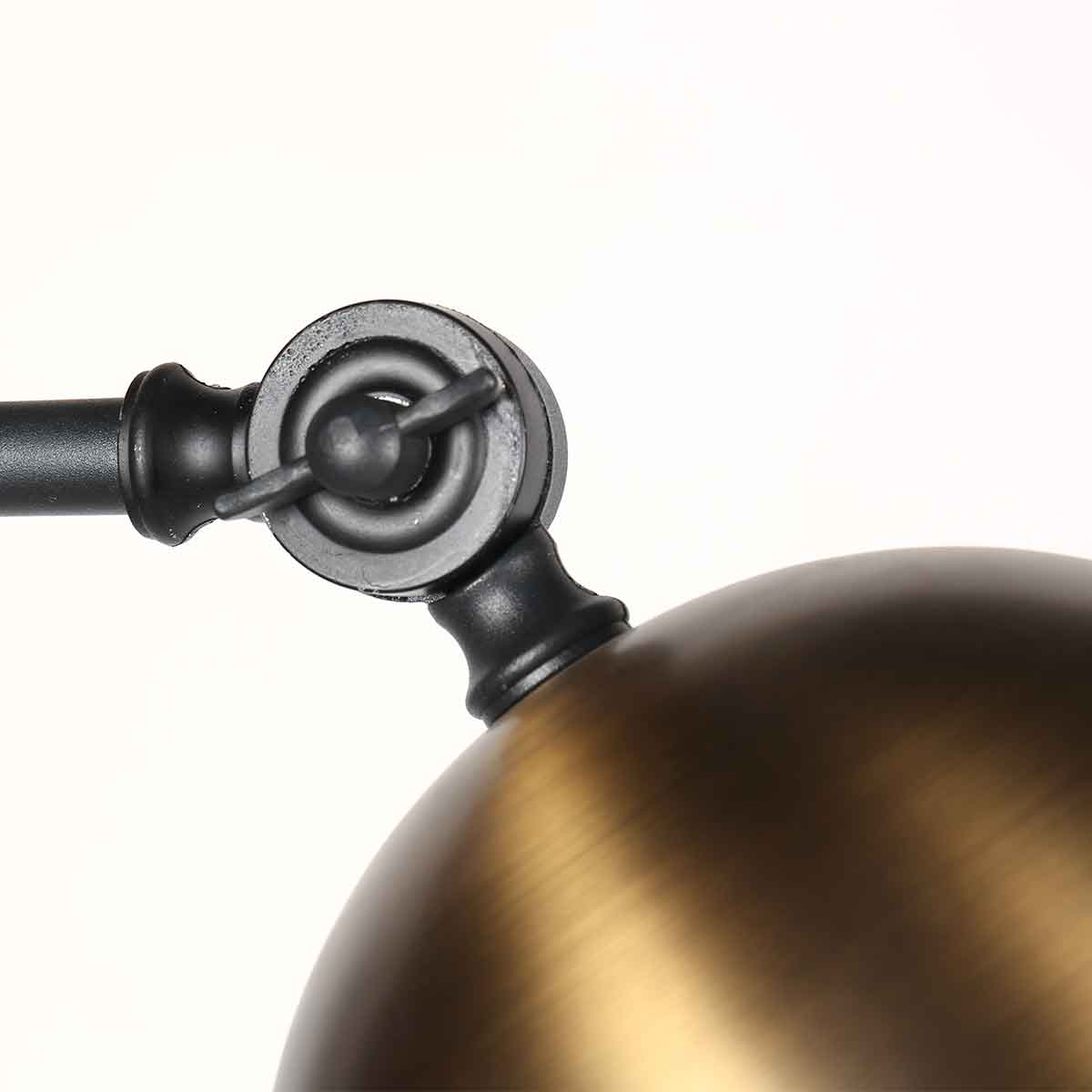 Lampe sur pied rétro noire avec abat-jour bronze Steinhauer Pintino – Image 12