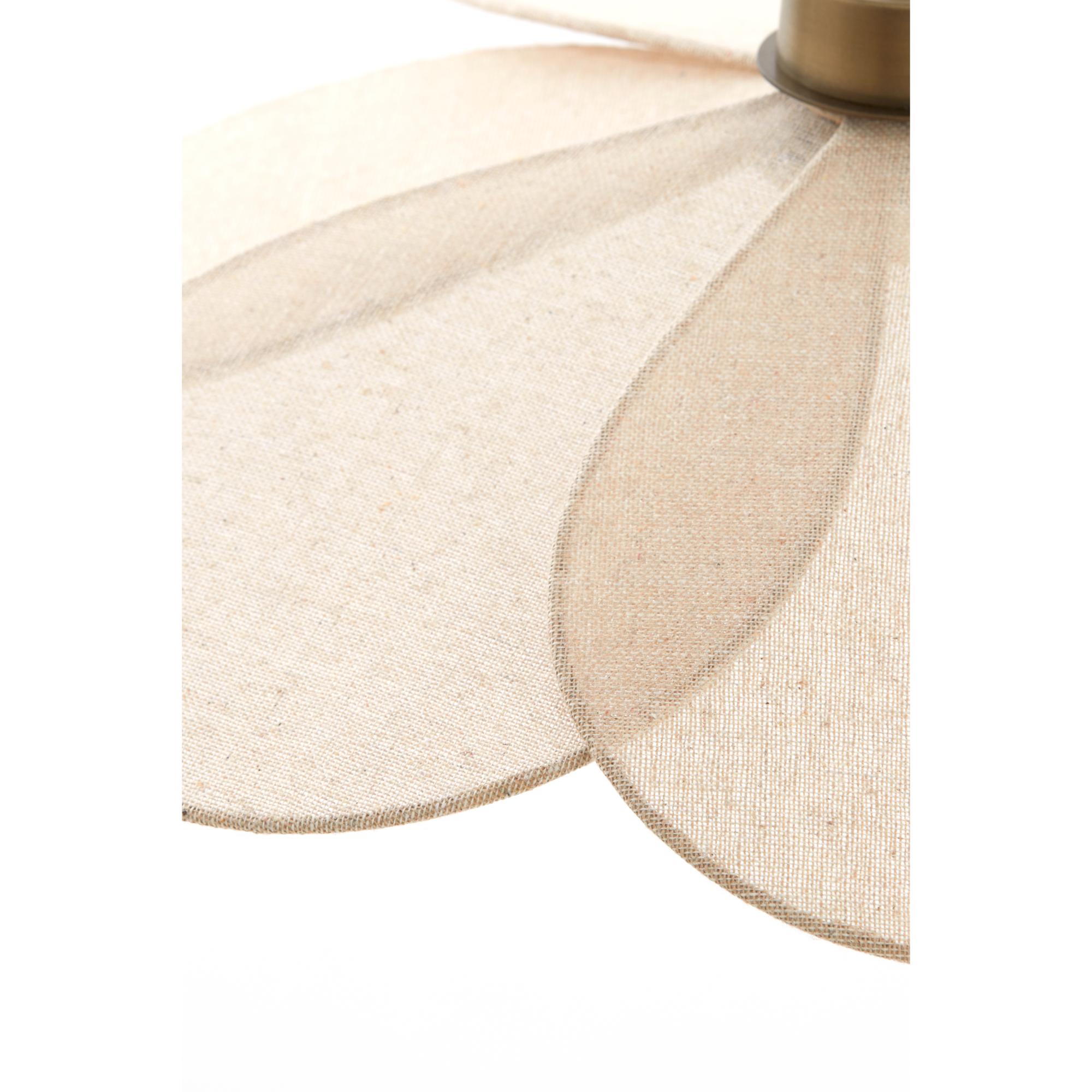 Suspension beige en forme de fleur en textile Light & Living Fyano – Image 5