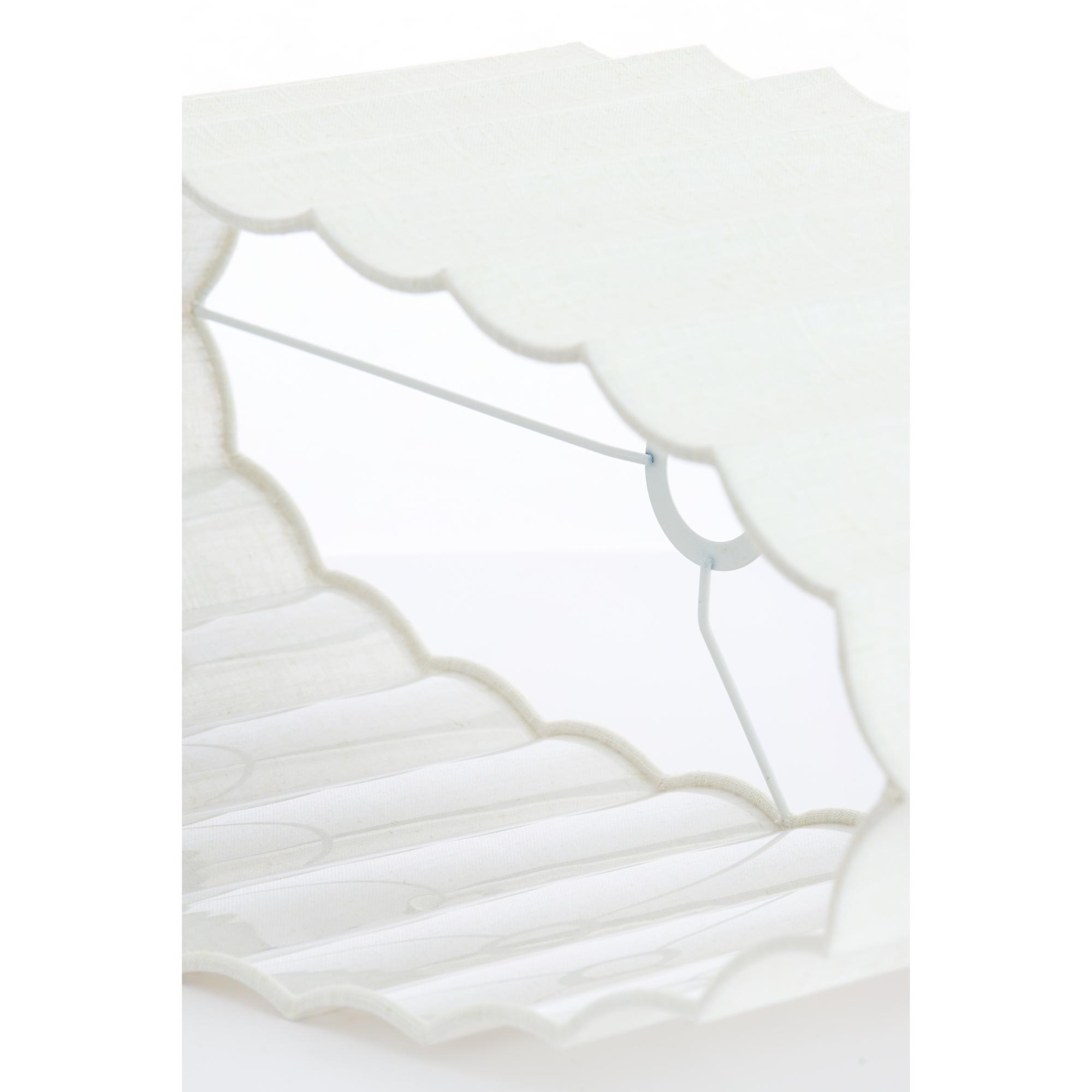 Abat-jour ovale blanc plissé Light & Living Disli – Image 6