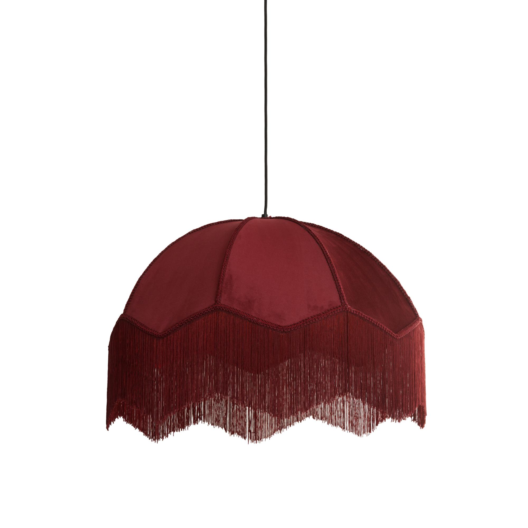 Suspension vintage rouge en velours Light & Living Malacia – Image 6