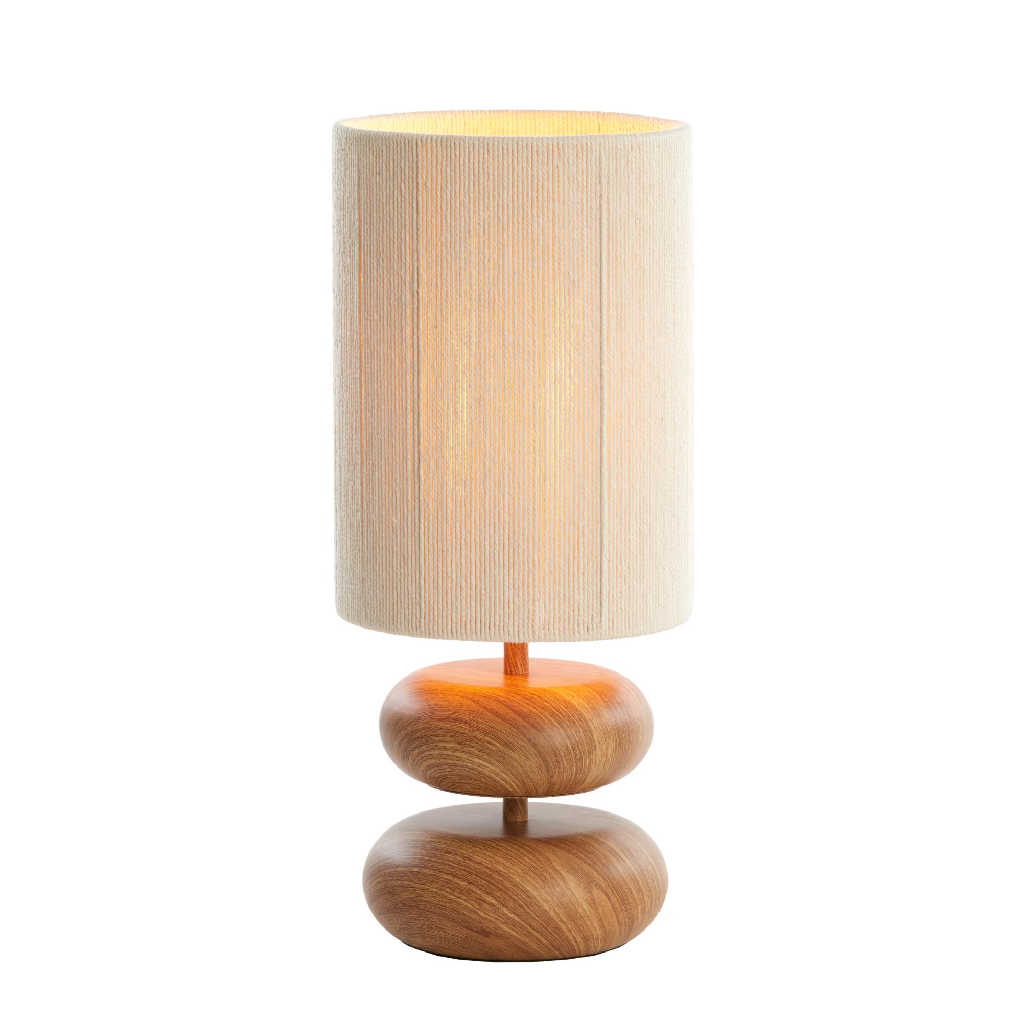 Lampe de table Japandi à 2 plateaux en bois naturel Light & Living Danialo – Image 6