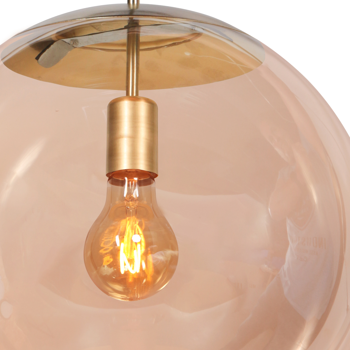 Lampe boule XL en verre ambré Steinhauer Bollique – Image 6