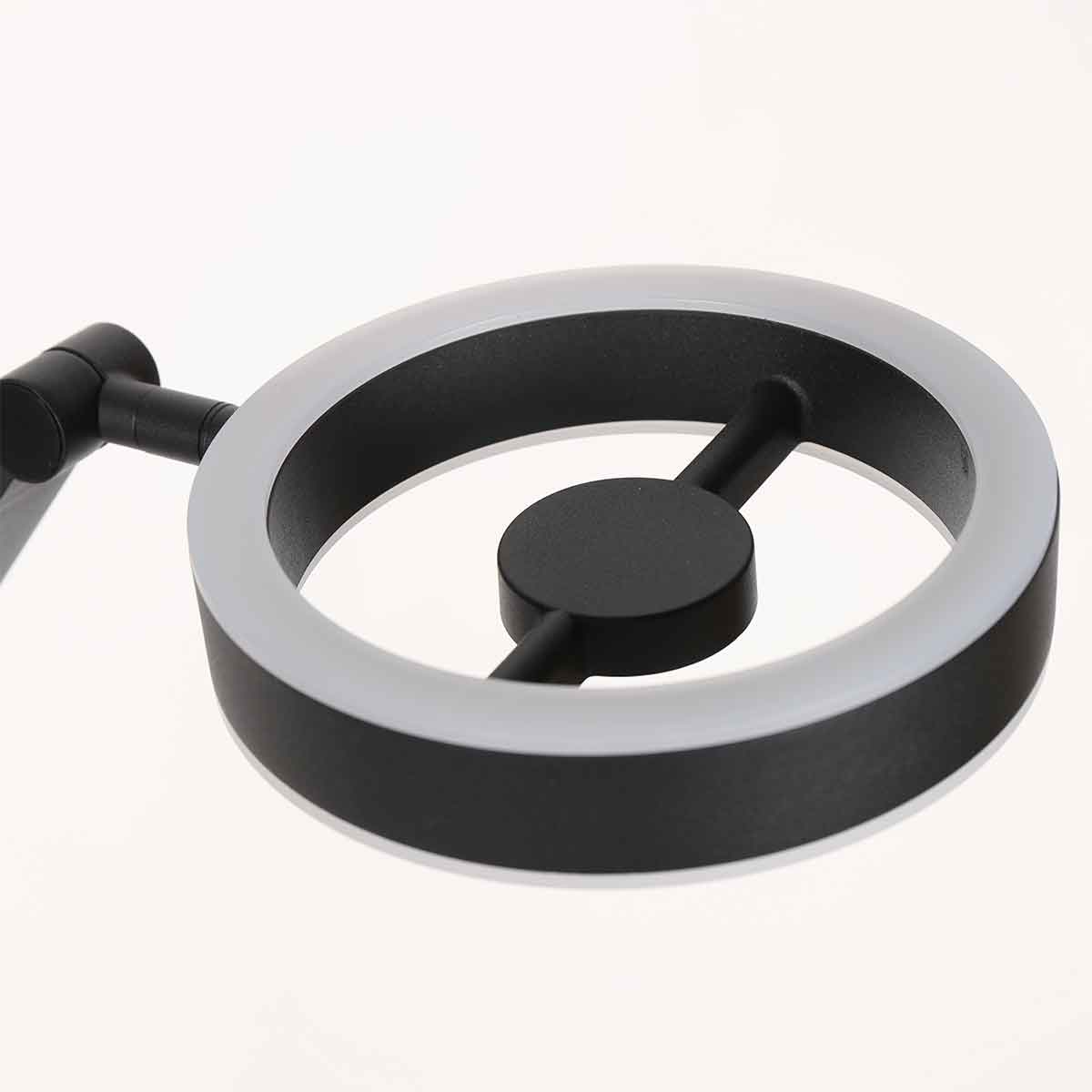 Lampadaire moderne en métal noir Steinhauer Ringlux – Image 4