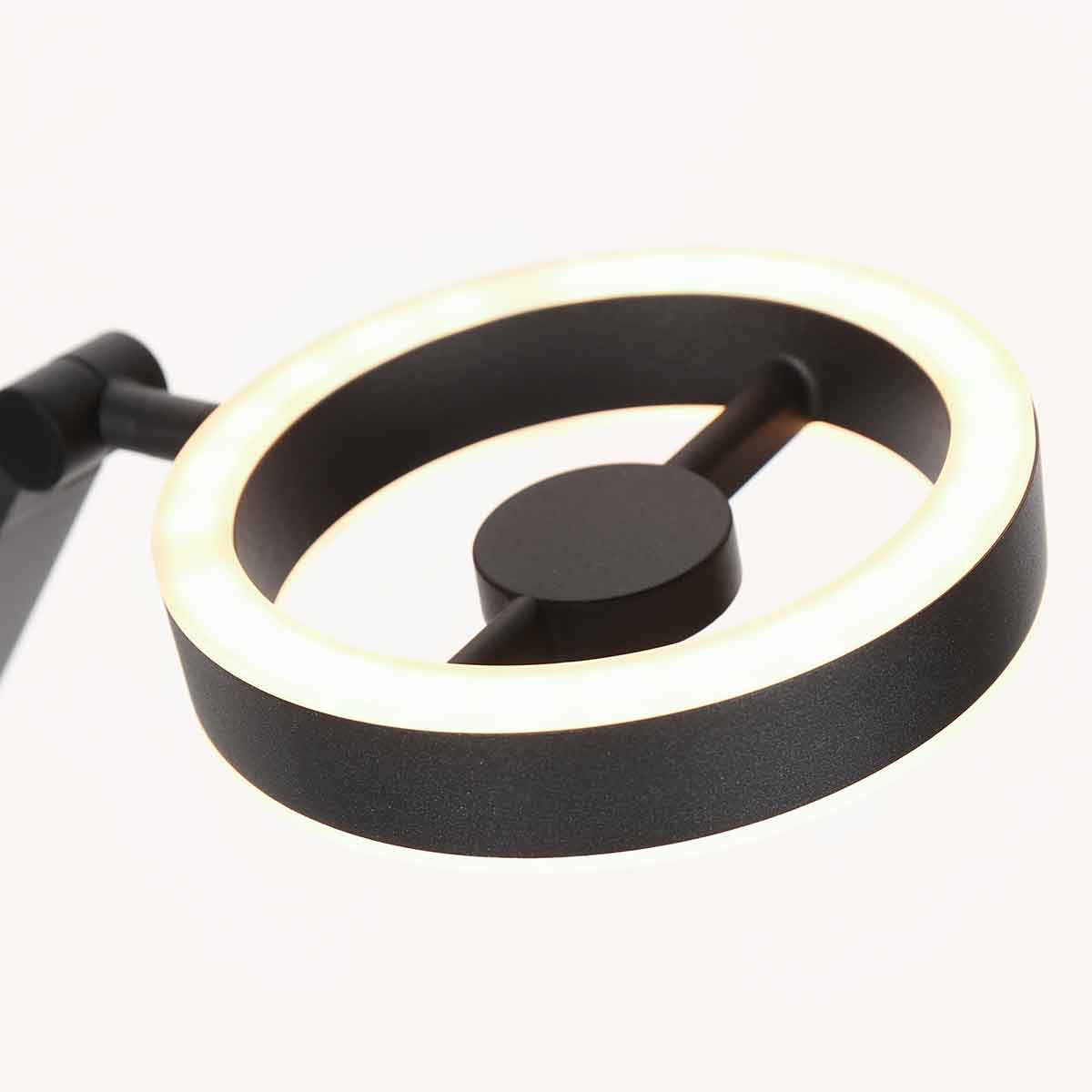 Lampadaire moderne en métal noir Steinhauer Ringlux – Image 3