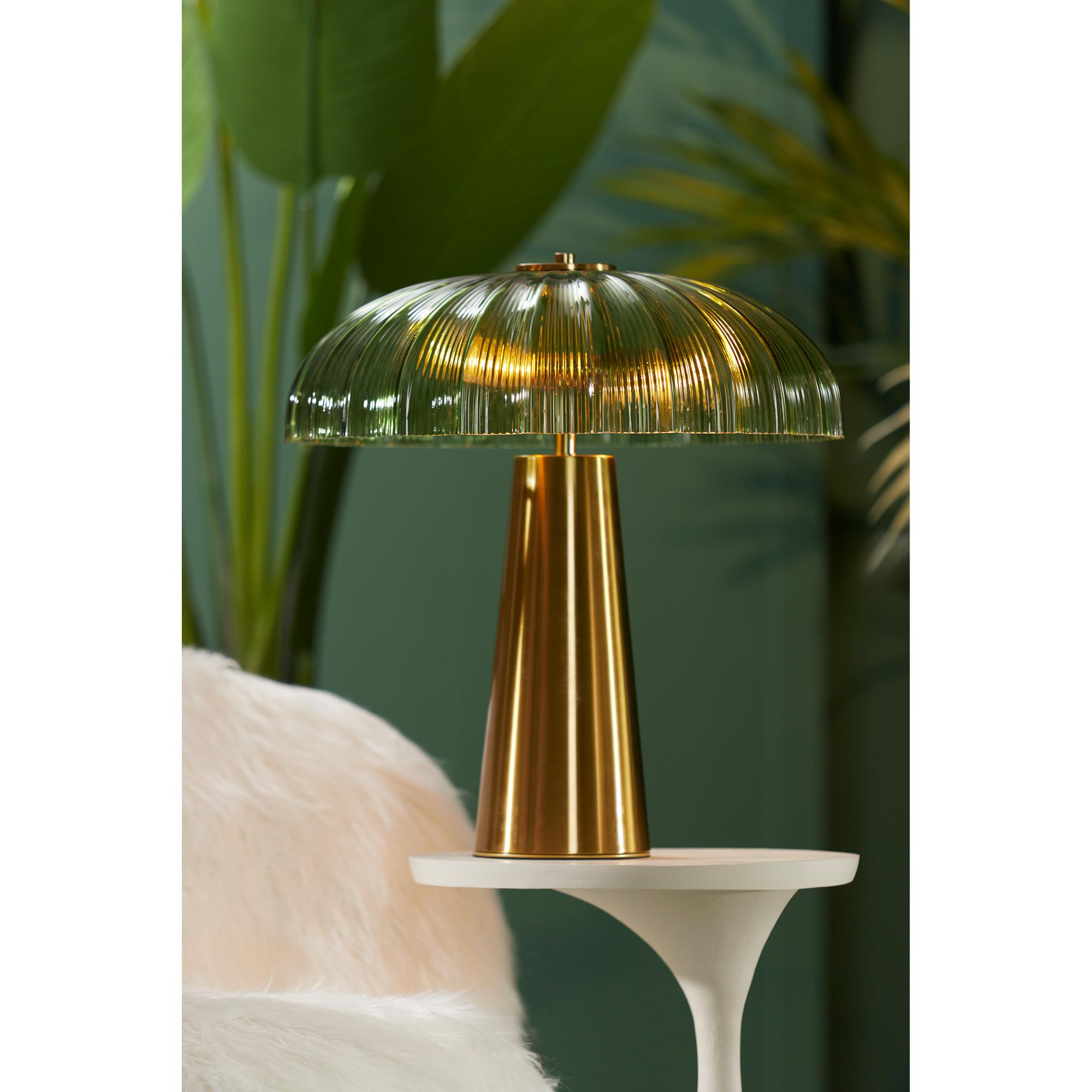Lampe de table vert/or en forme de champignon Light & Living Fungo – Image 8