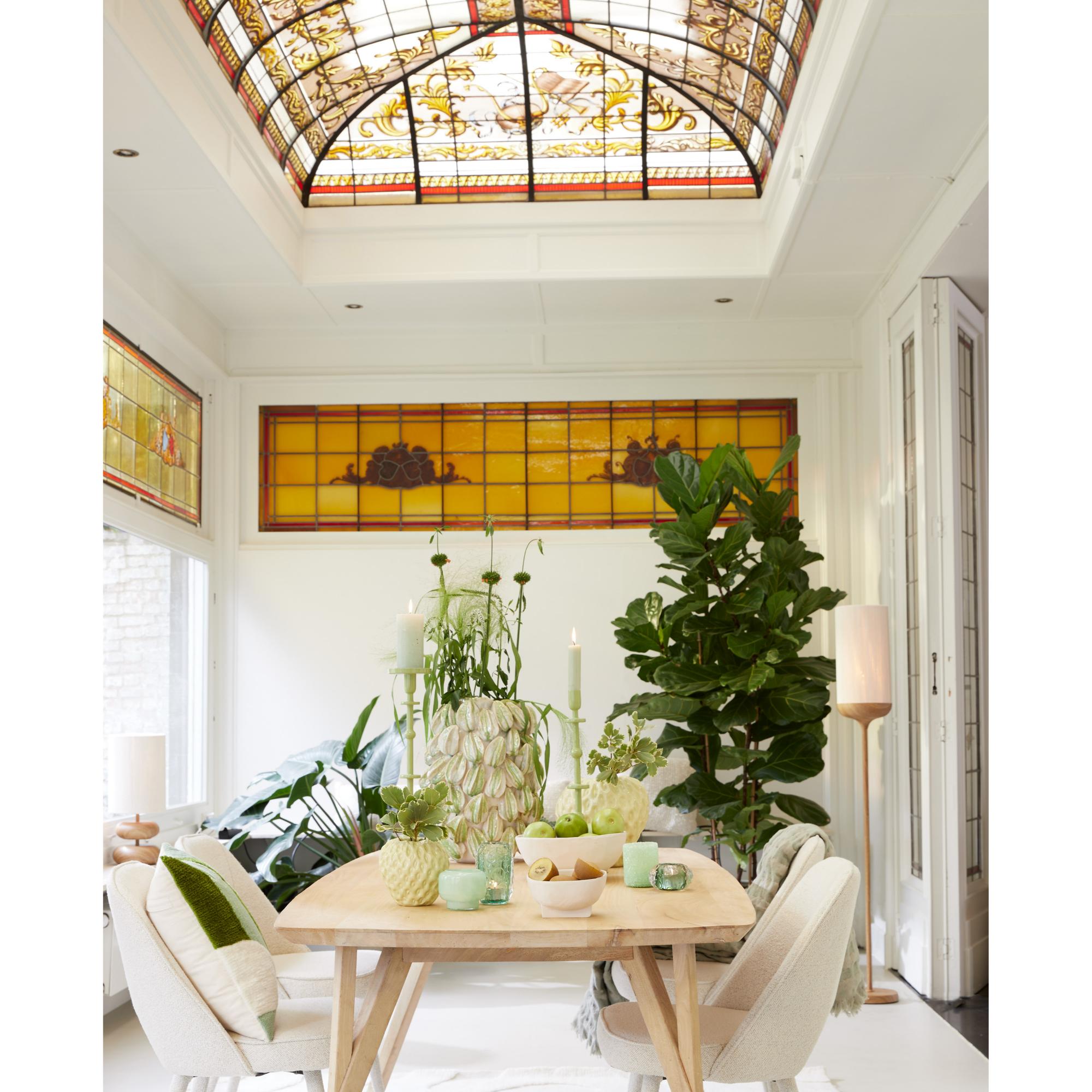 Lampadaire droit beige/naturel en métal Light & Living Dania – Image 8