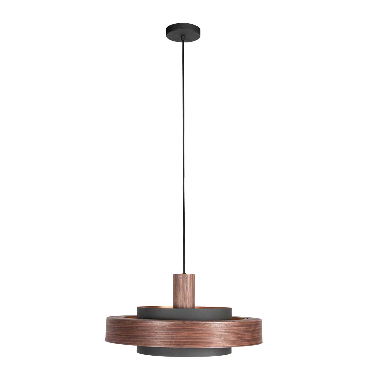 Suspension ronde rétro en bois Anne Lighting Flinter – Image 7