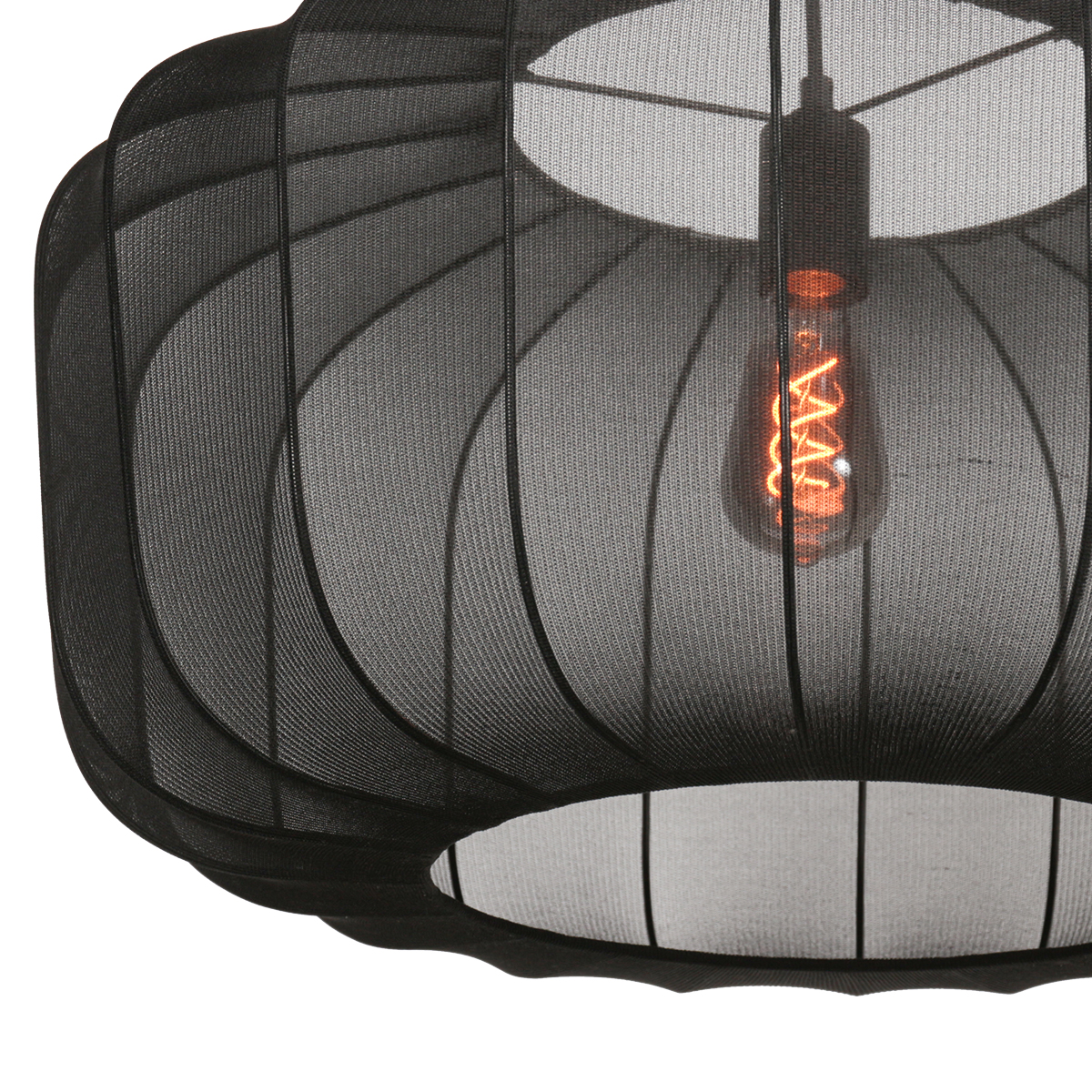 Suspension japandi noire en textile Anne Lighting Sable – Image 3