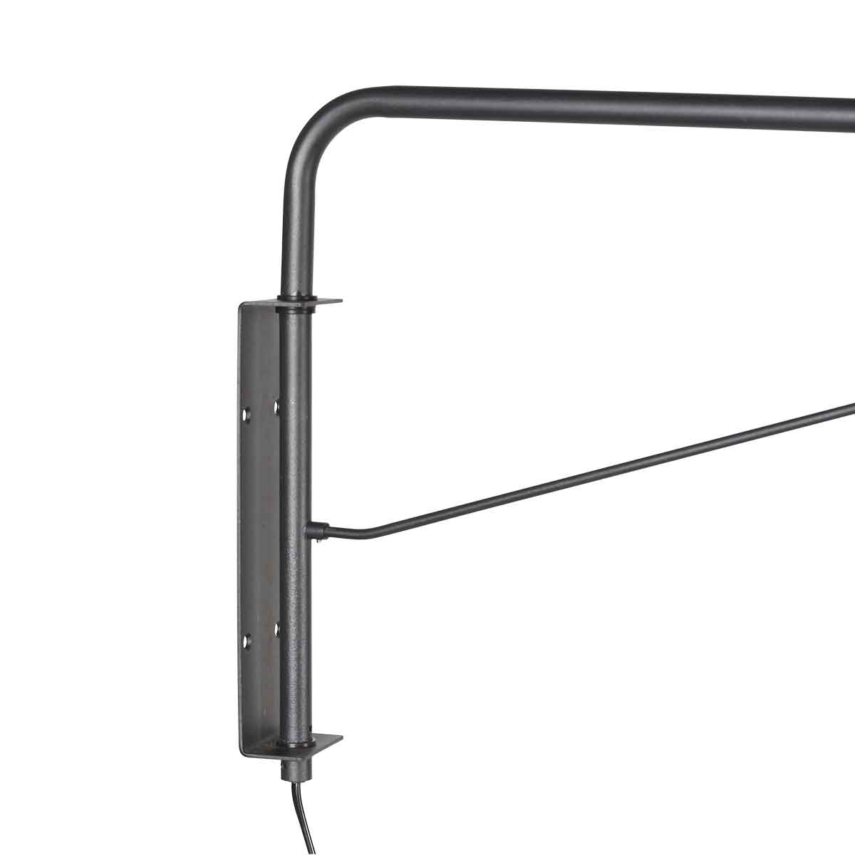 Applique murale noire rétro avec abat-jour bronze Steinhauer Pintino – Image 4