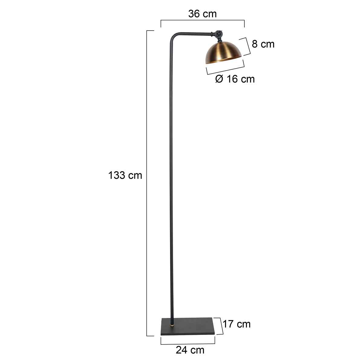 Lampe sur pied rétro noire avec abat-jour bronze Steinhauer Pintino – Image 7