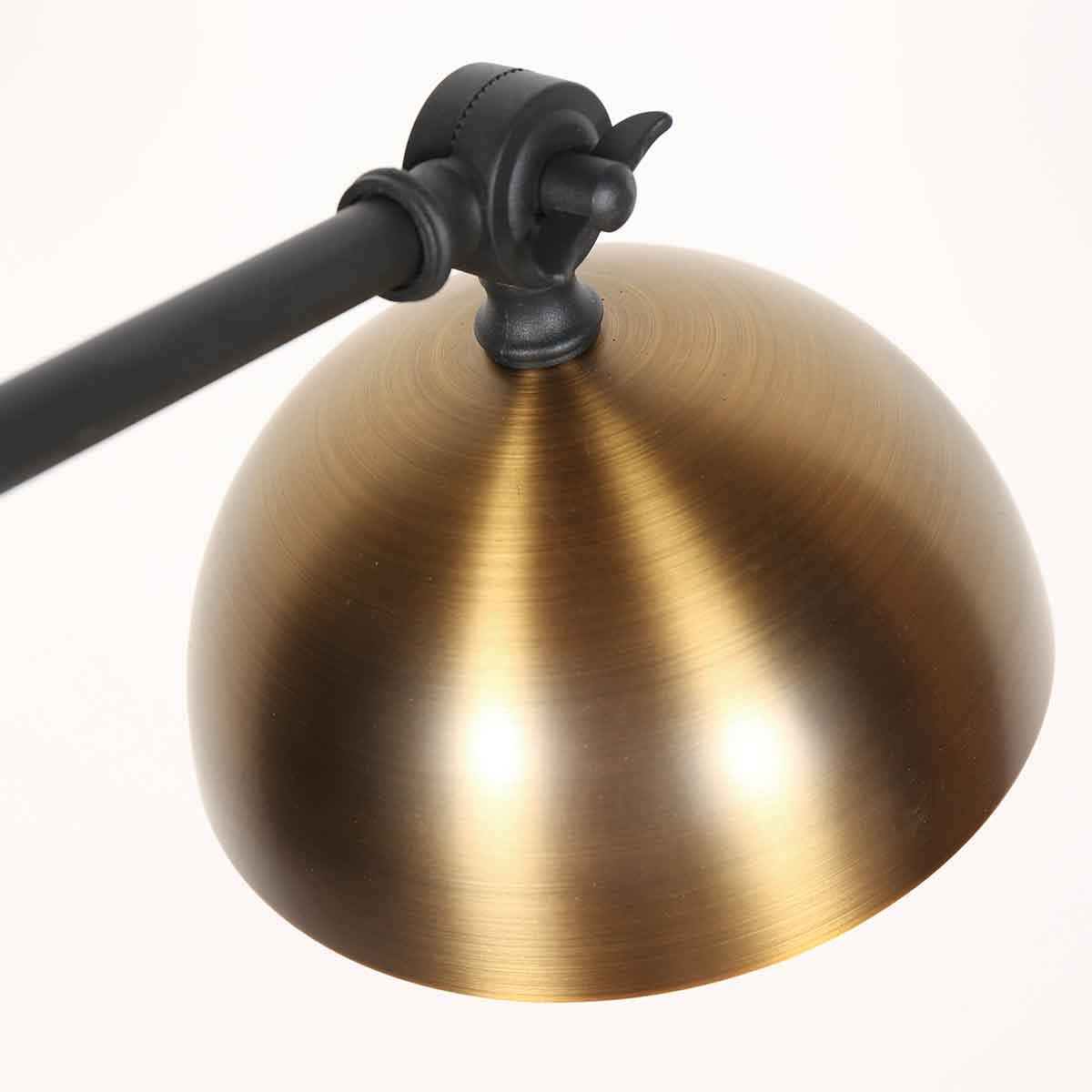 Lampe sur pied rétro noire avec abat-jour bronze Steinhauer Pintino – Image 4