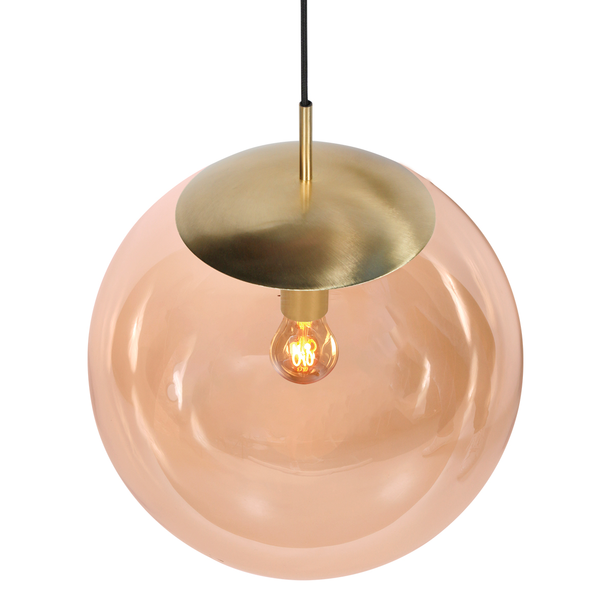 Lampe boule XL en verre ambré Steinhauer Bollique – Image 4