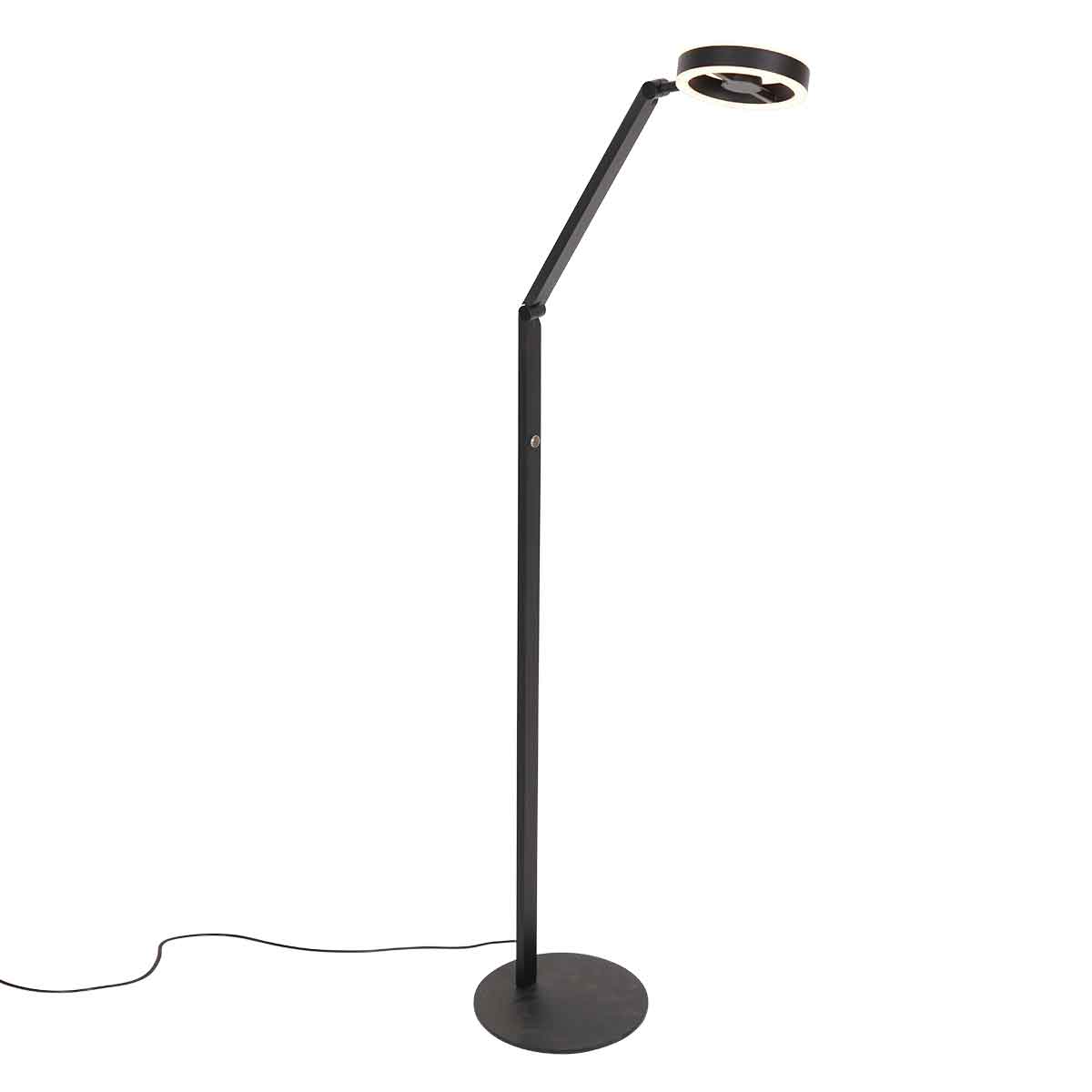 Lampadaire moderne en métal noir Steinhauer Ringlux – Image 2