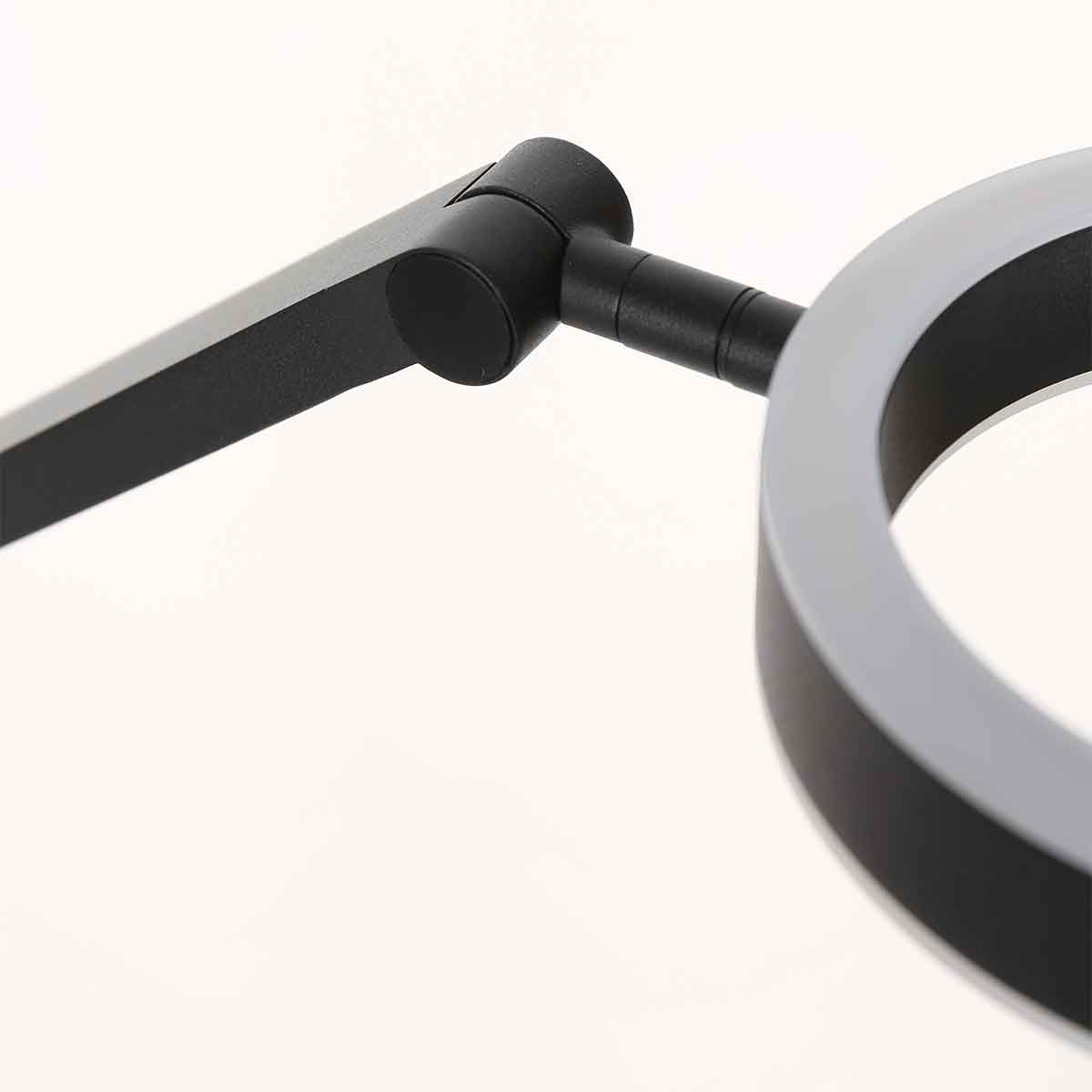 Lampadaire moderne en métal noir Steinhauer Ringlux – Image 8