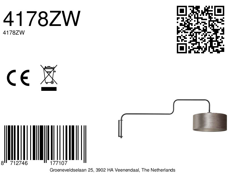 Applique murale en velours argenté pour une ambiance raffinée Steinhauer Bloeba – Image 13