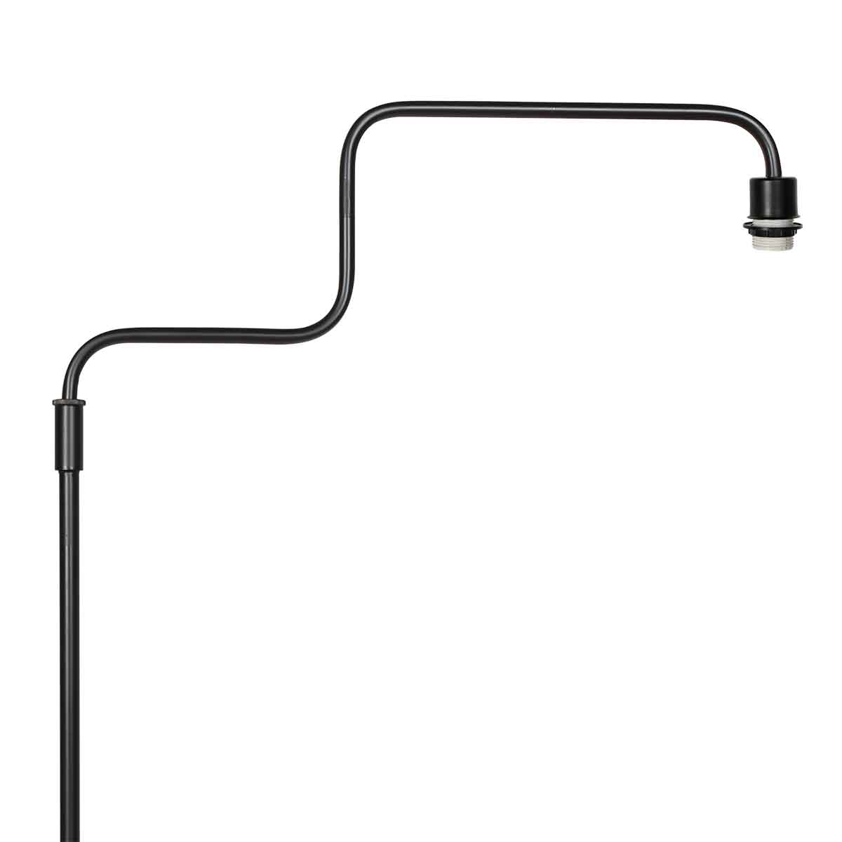Lampadaire noir ajustable avec abat-jour en tissu élégant Steinhauer Bloeba – Image 14